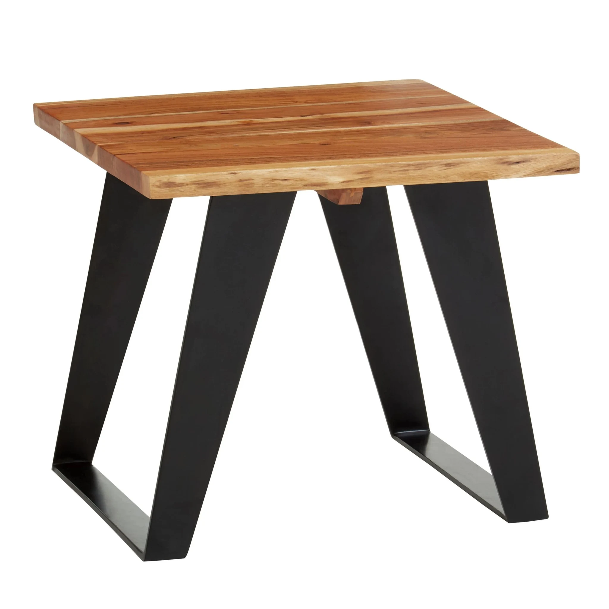 Surax Acacia Wood with Black Legs Side Table - Tables, photo 3 of 6