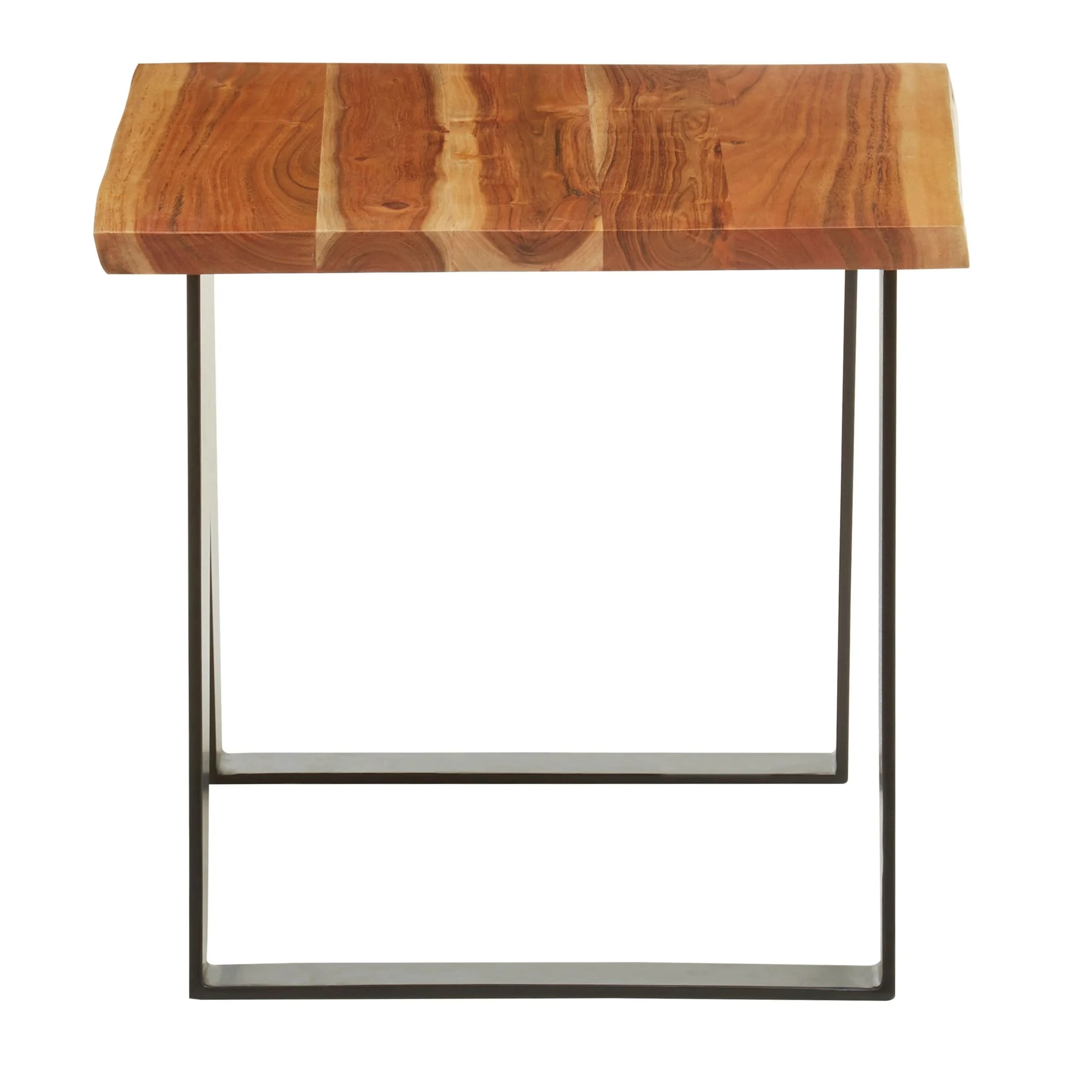 Surax Acacia Wood with Black Legs Side Table - Tables, photo 2 of 6