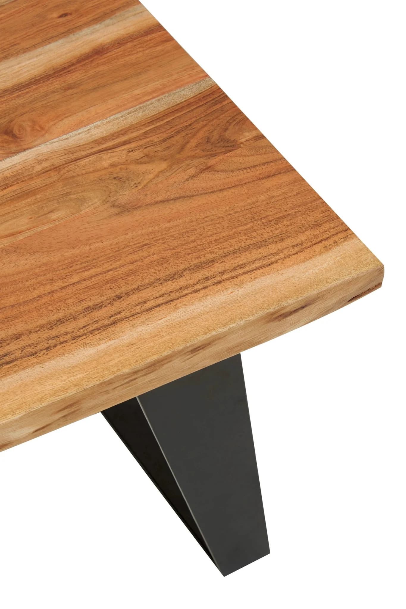 Surax Acacia Wood with Black Legs Side Table - Tables, photo 5 of 6