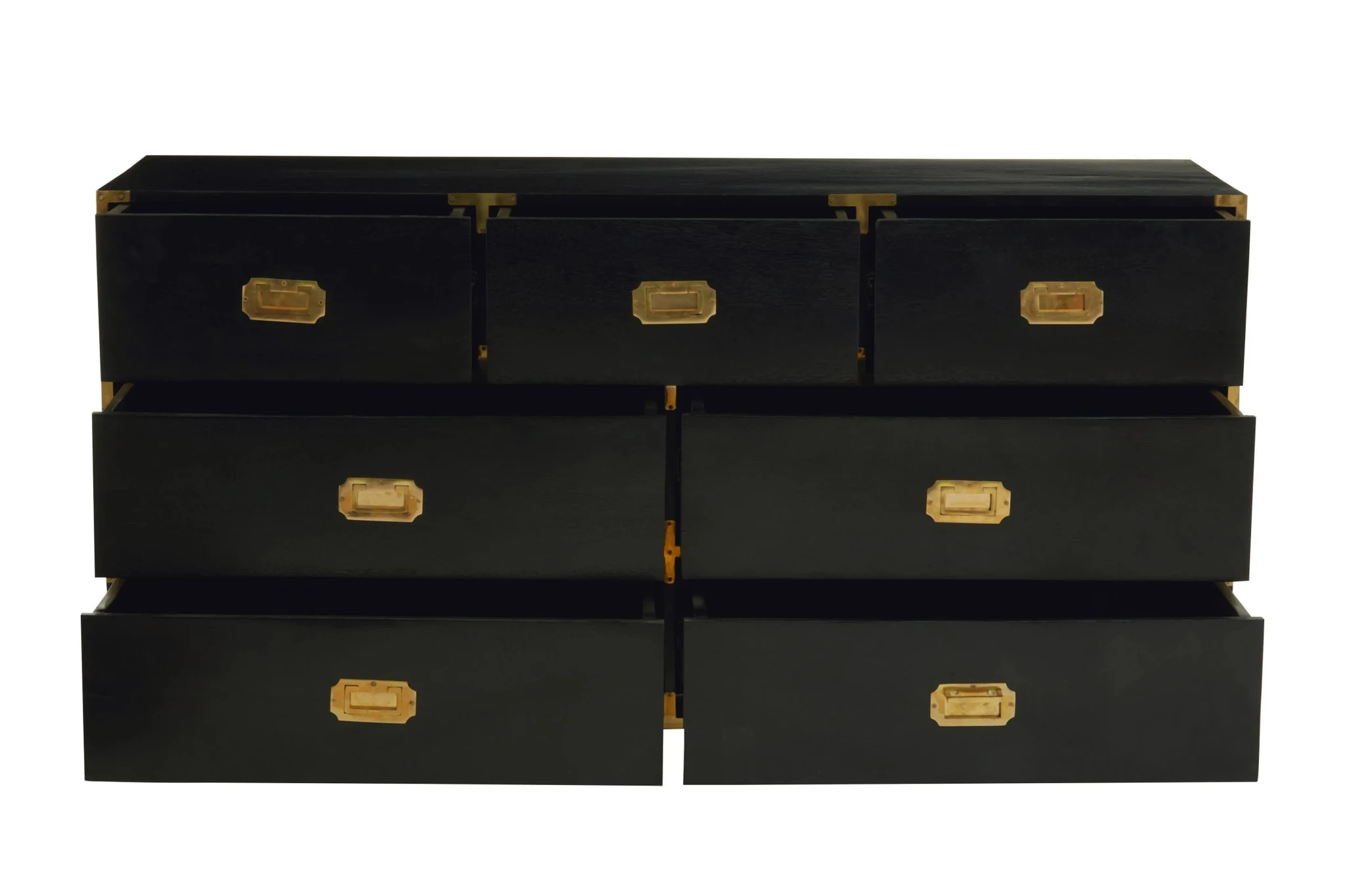 Sarter Seven Drawer Black Mango Wood Chest - Furniture, photo 5 of 8
