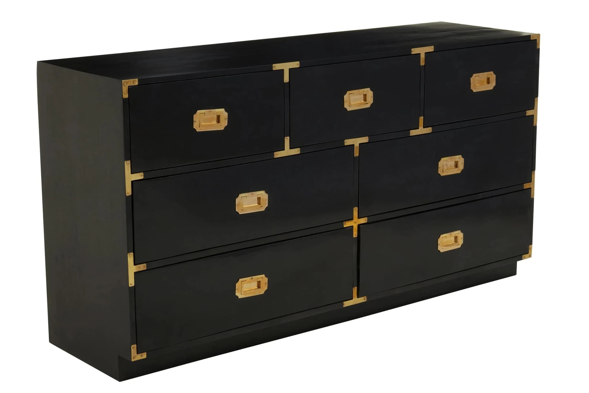 Sarter Seven Drawer Black Mango Wood Chest - Furniture, photo 4 of 8