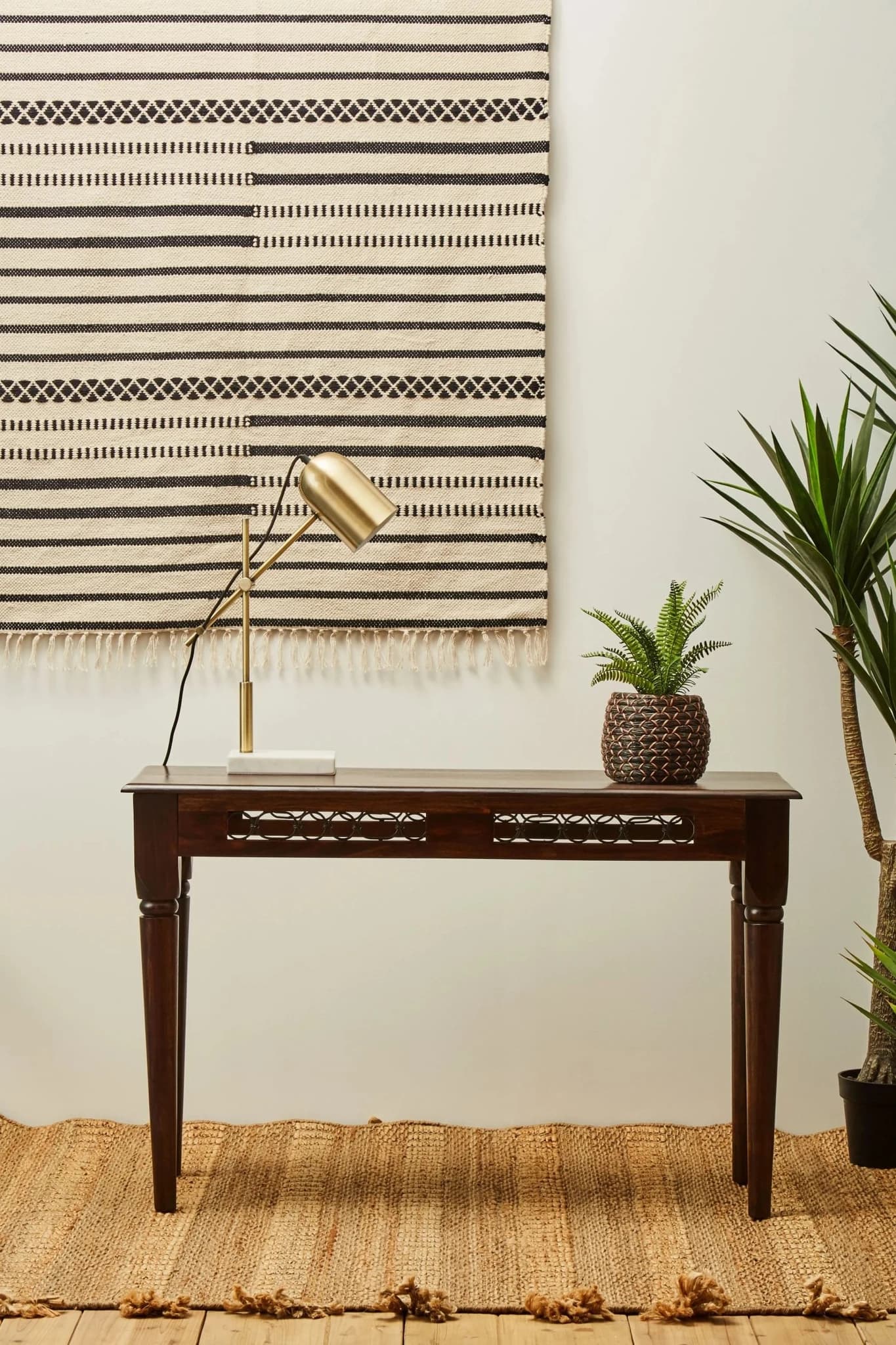 Srina Dark Sheesham Wood Console Table - Tables, photo 4 of 8