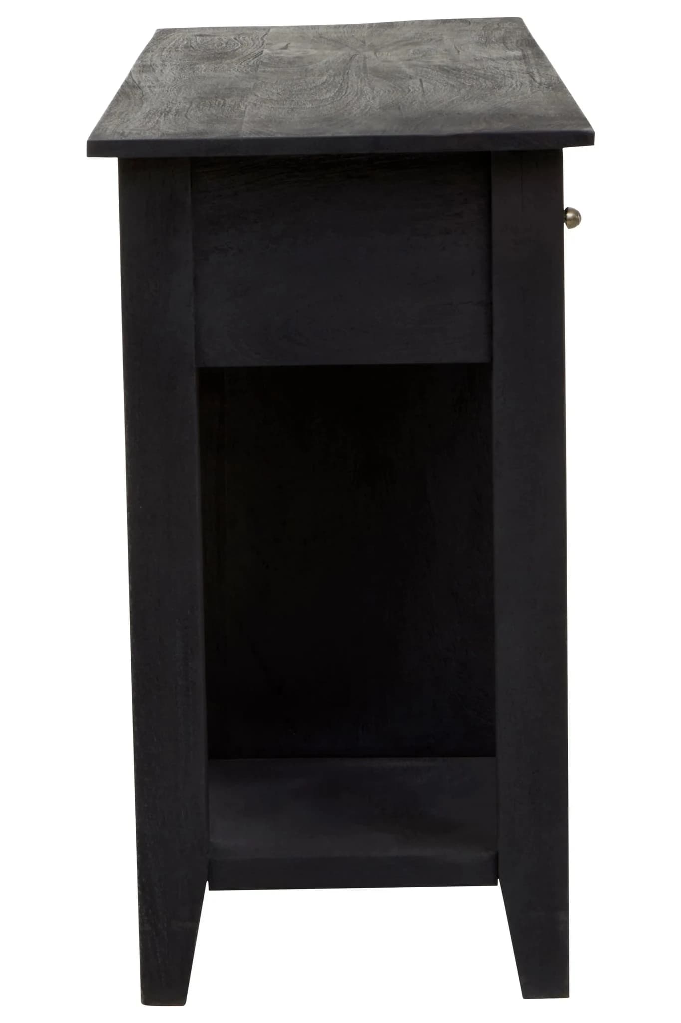 Fusion Black Mango Wood Console Table with Wine Storage - Tables, photo 3 of 8