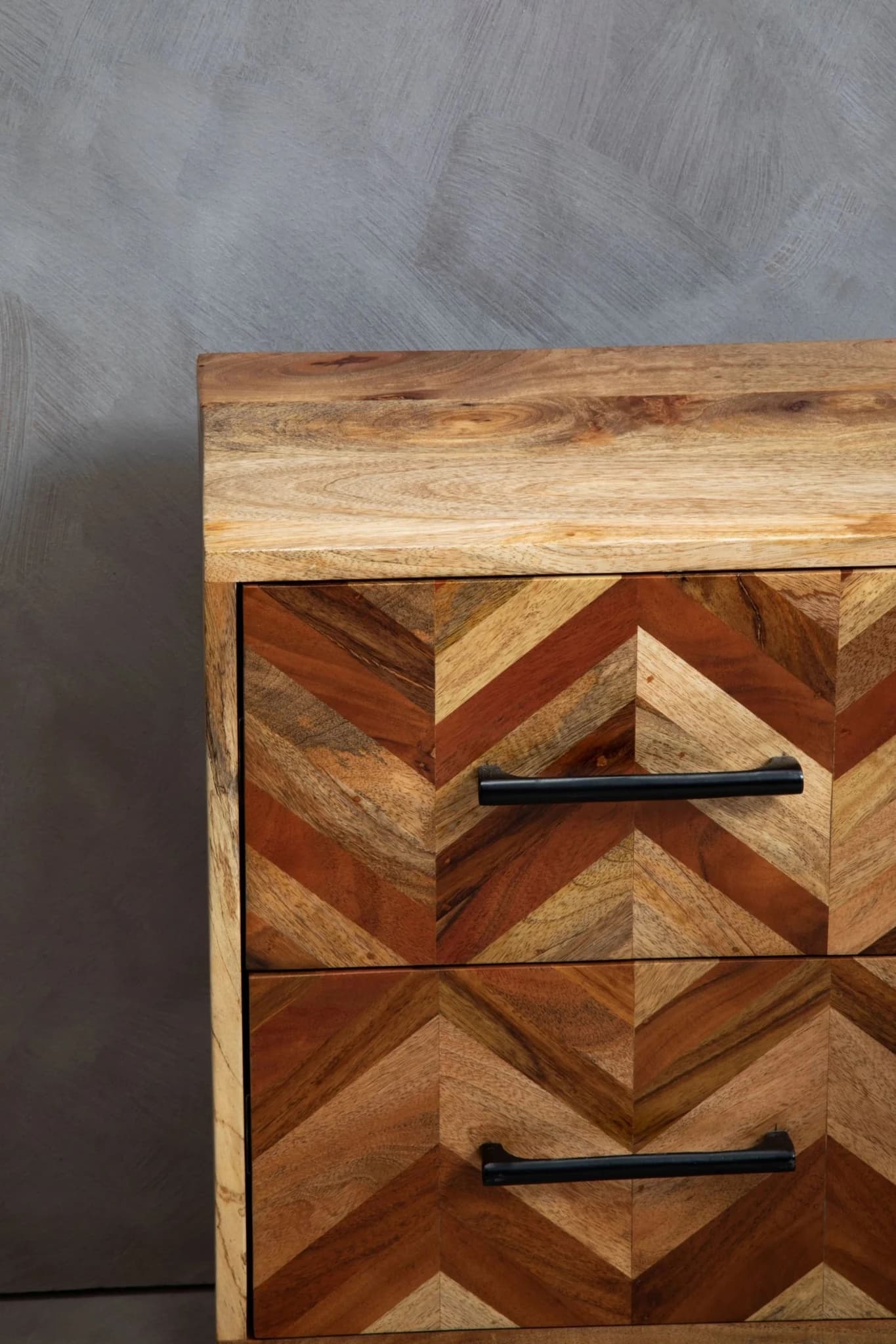 Boho Two Drawer Bedside Table in Mango Wood - Tables, photo 3 of 8