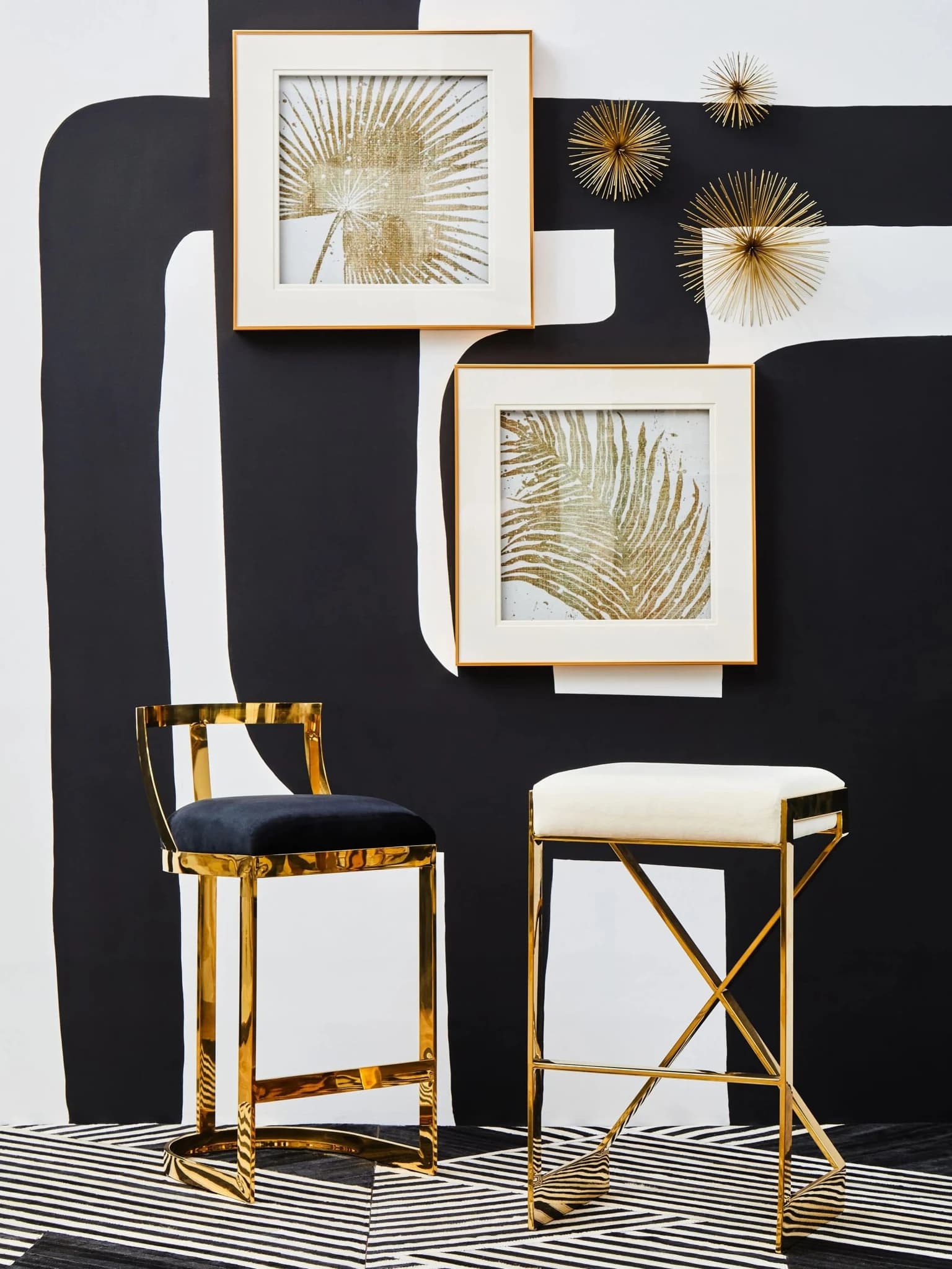 Azalea Ivory And Gold Finish Bar Stool - Seating, photo 5 of 8
