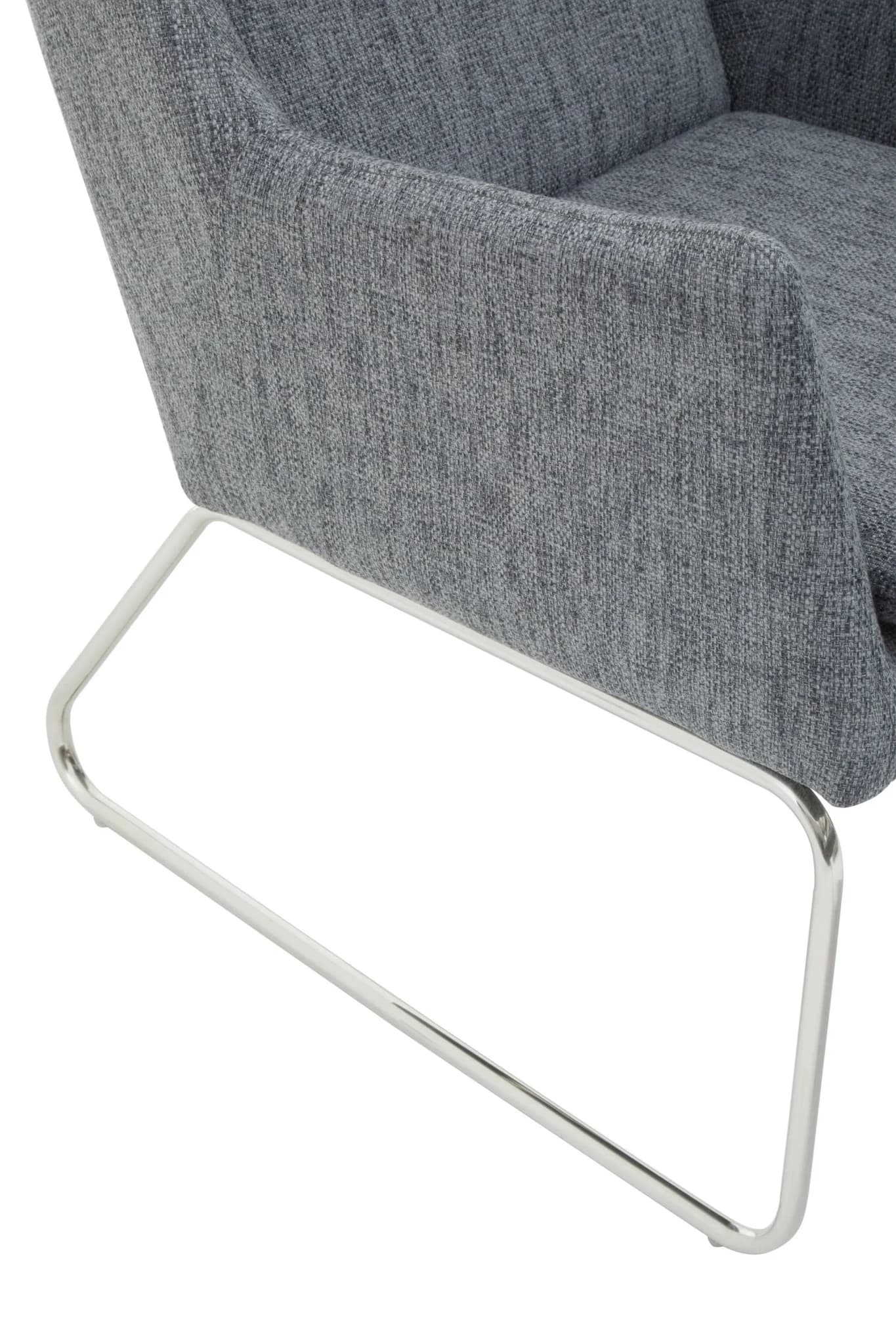 Azalea Grey Fabric Lounge Chair And Footstool Set - Seating, photo 8 of 8