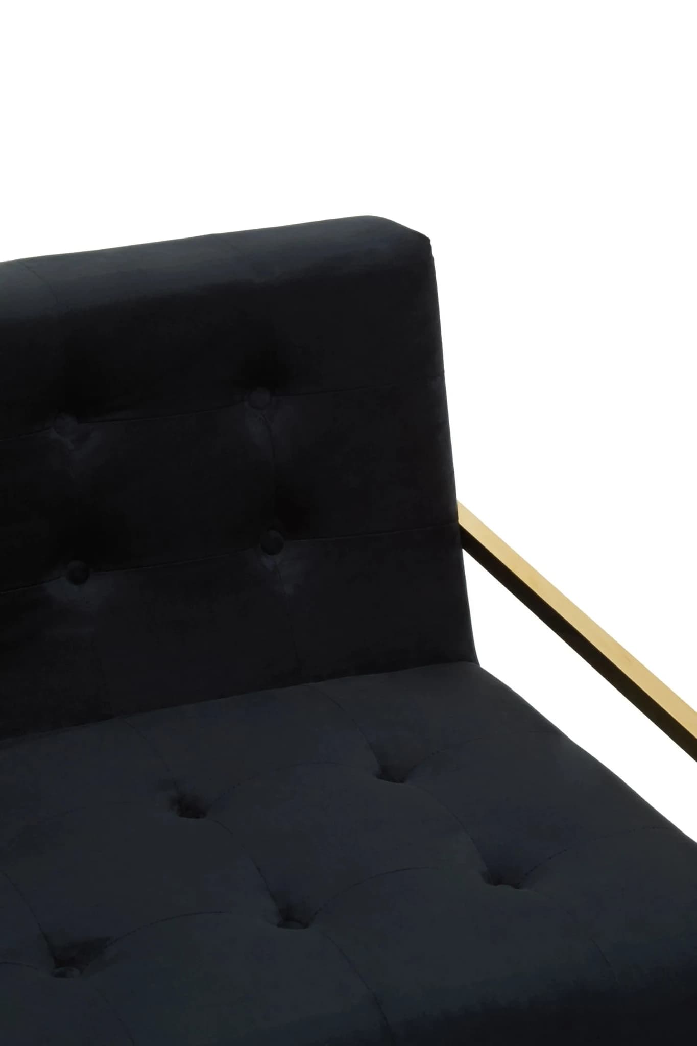 Azalea Black Velvet Two Seat Sofa - Seating, photo 7 of 8