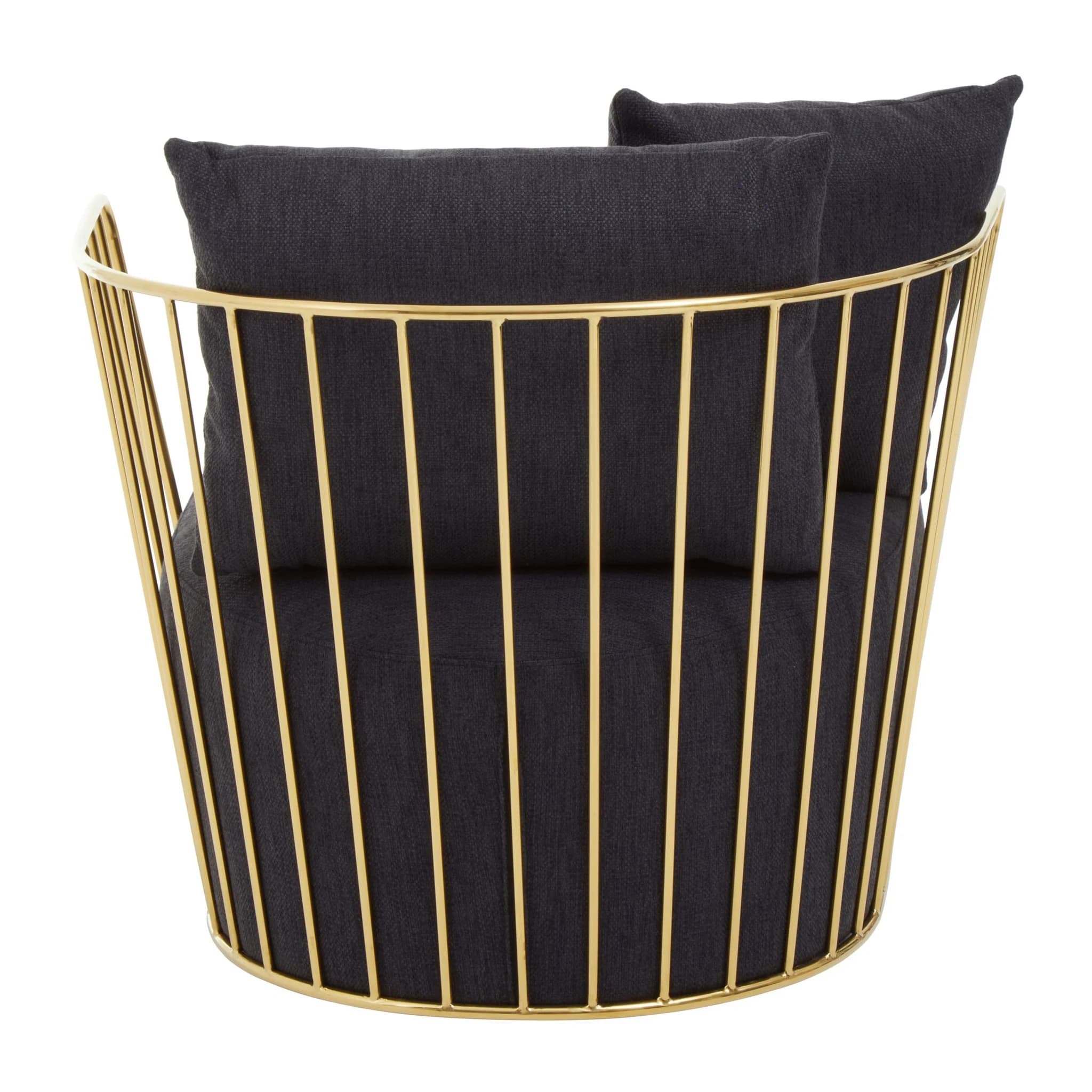Azalea Black Fabric and Gold Frame Chair - Seating, photo 2 of 8