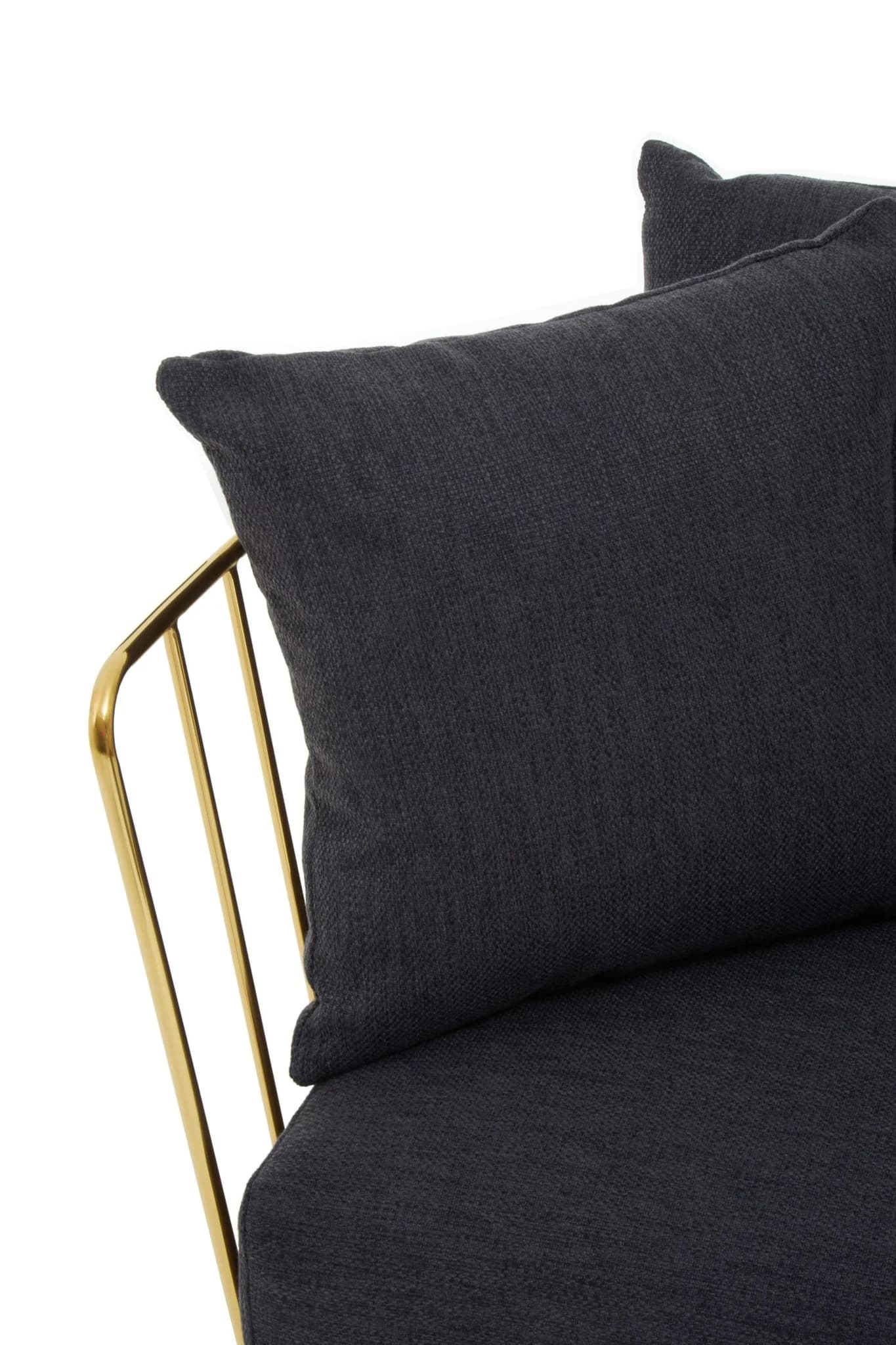 Azalea Black Fabric and Gold Frame Chair - Seating, photo 8 of 8