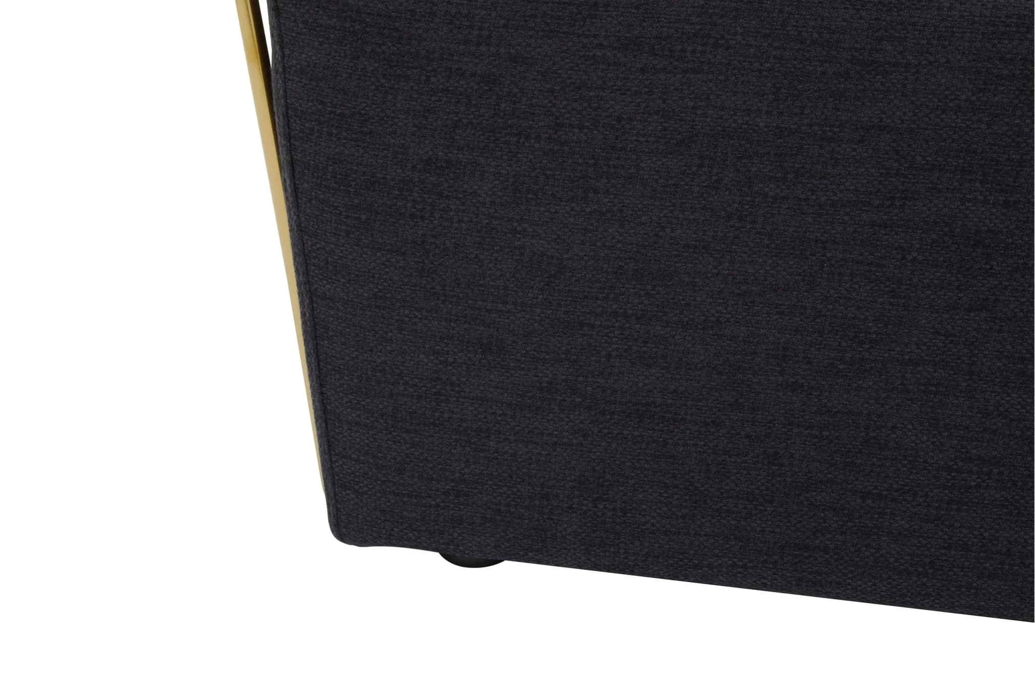 Azalea Black Fabric and Gold Frame 2 Seat Sofa - Seating, photo 8 of 8