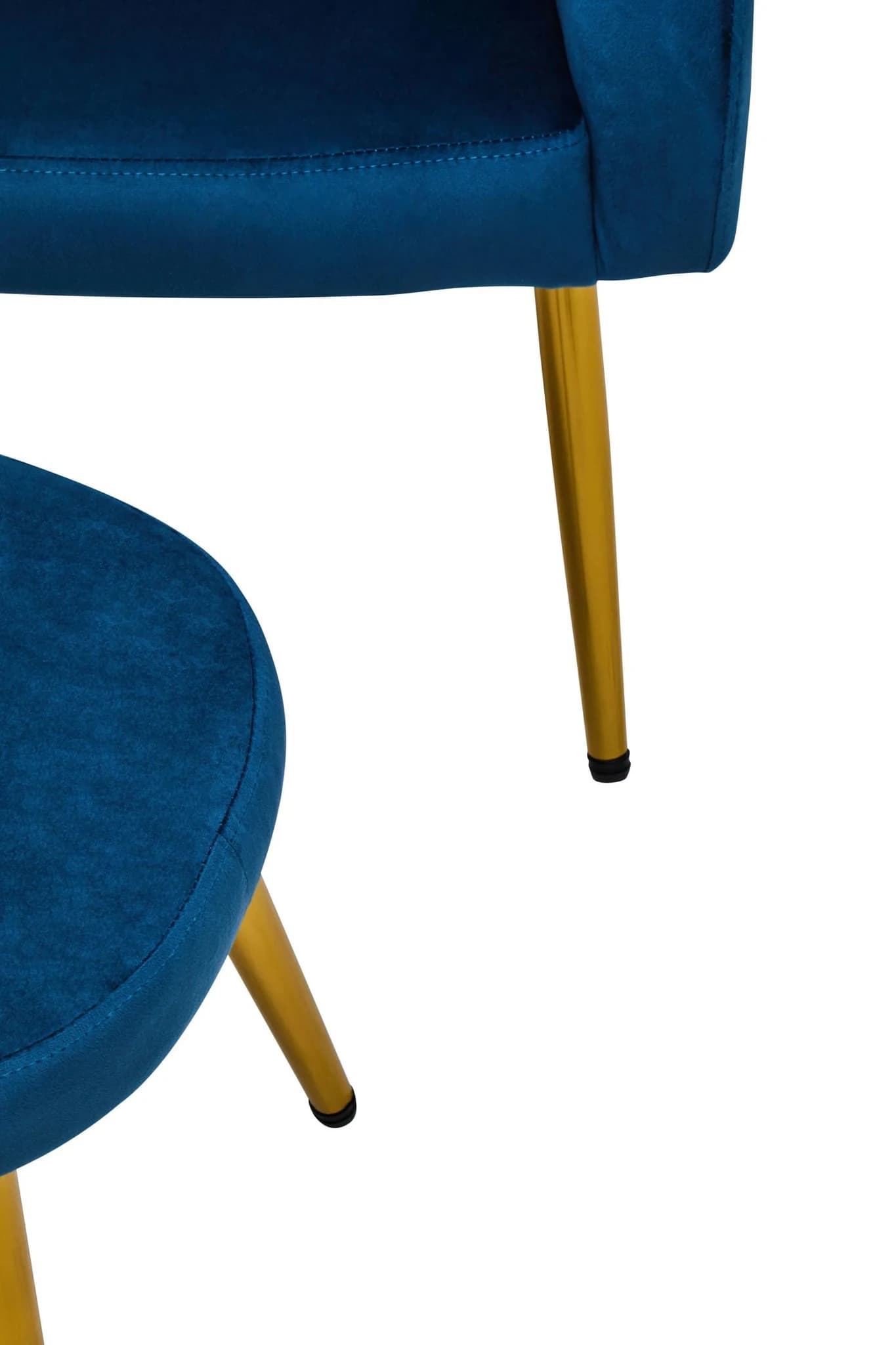 Yasmeen Midnight Blue Chair And Footstool - Seating, photo 6 of 7