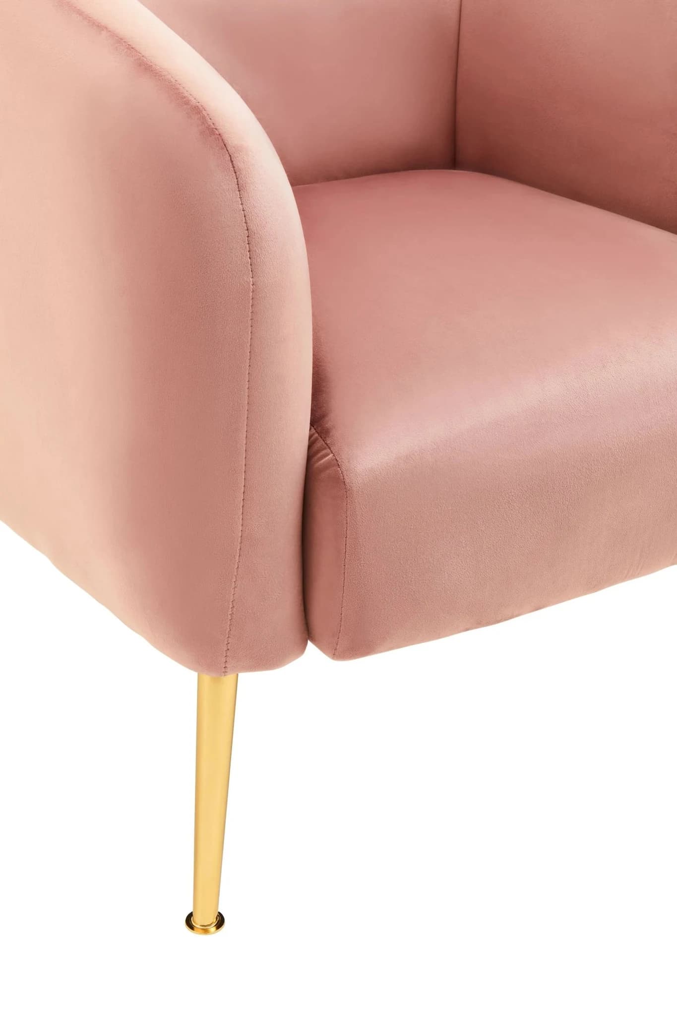 Yasmeen Pink Velvet Armchair - Seating, photo 8 of 8
