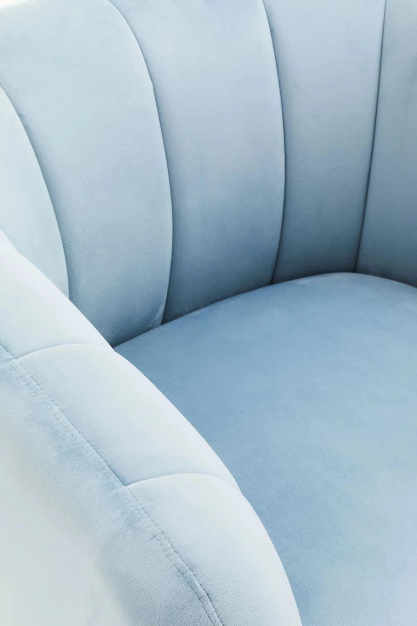 Yasmeen Blue Velvet Armchair - Seating, photo 5 of 8
