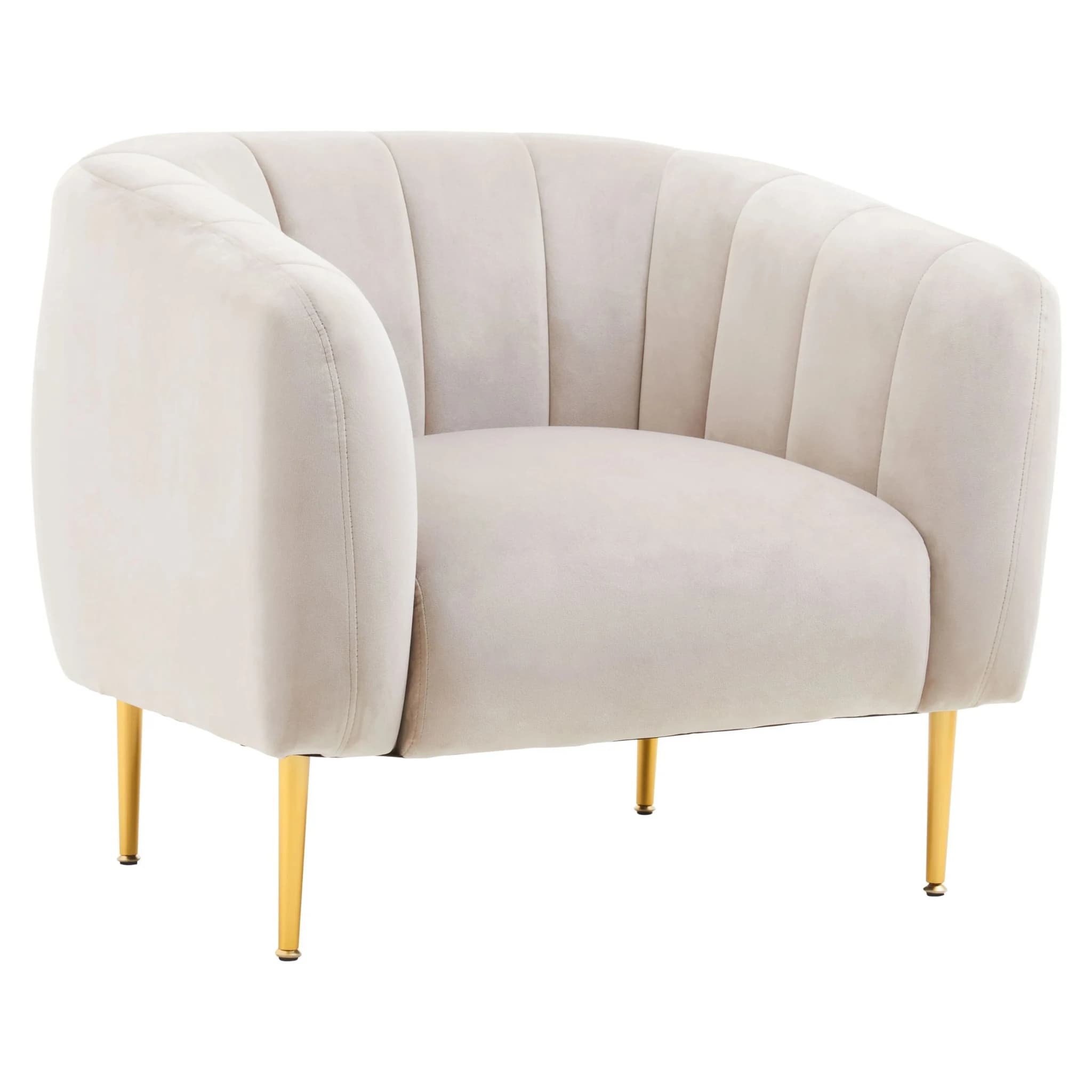Yasmeen Silver Grey Velvet Armchair - Seating, photo 4 of 8