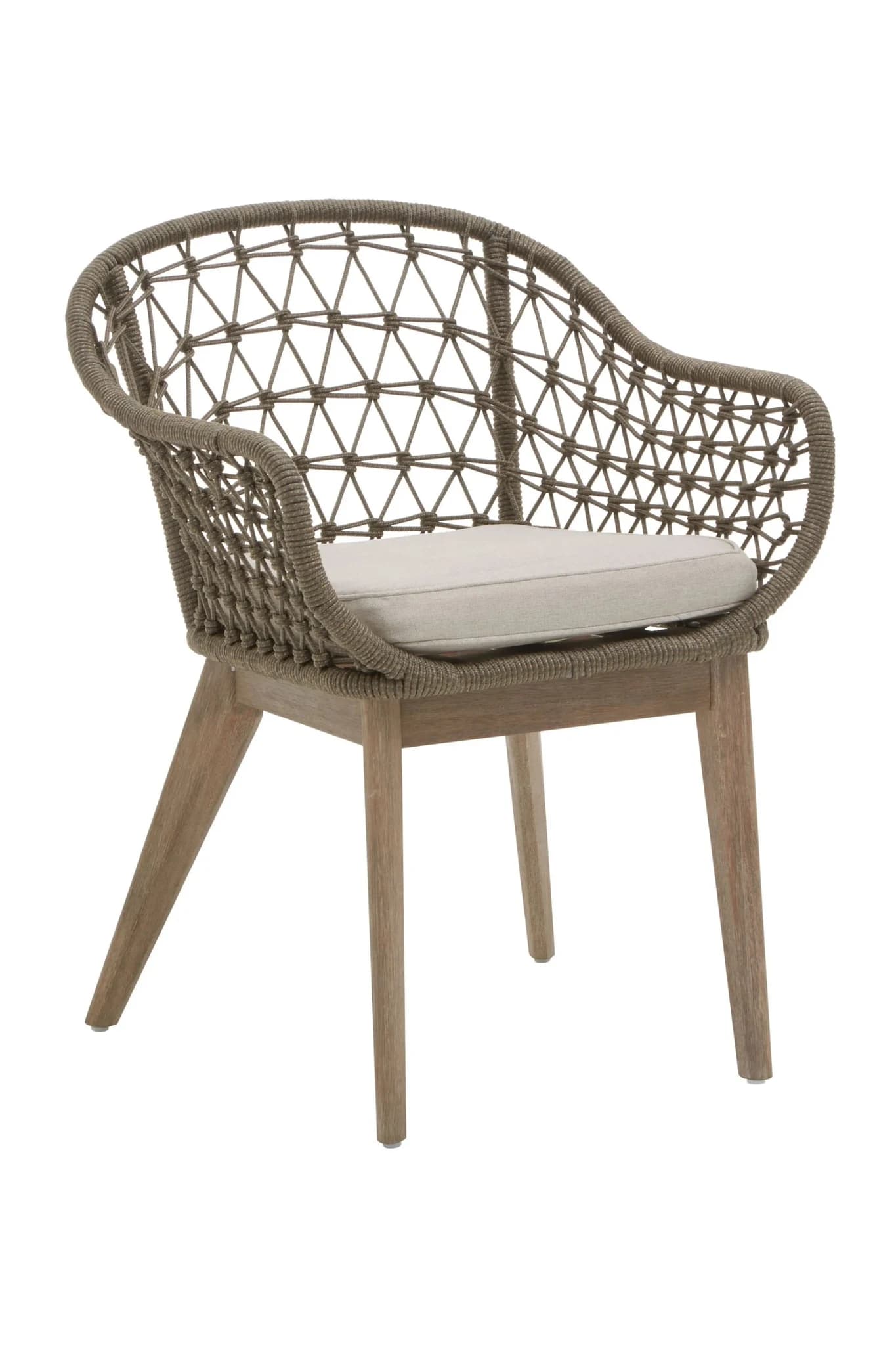 Opus Grey Woven Rope Chair with Cushioned Seat - Seating, photo 4 of 8