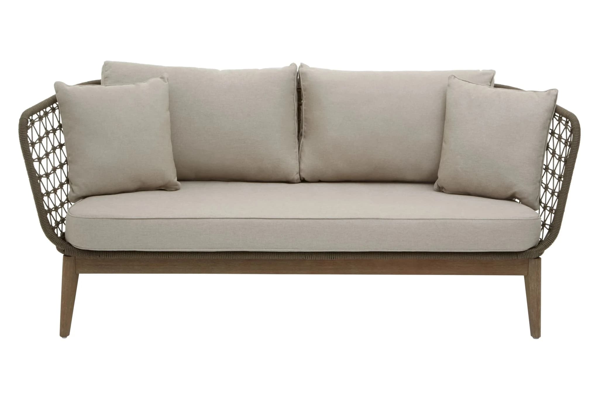Opus Grey Woven Rope Three Seater Sofa with Cushions - Seating, photo 5 of 8