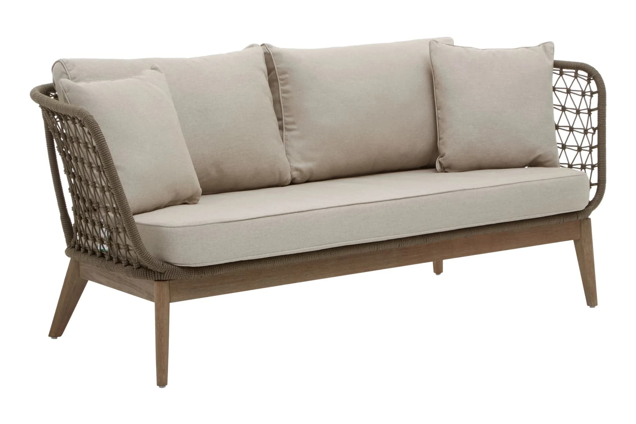 Opus Grey Woven Rope Three Seater Sofa with Cushions - Seating, photo 4 of 8