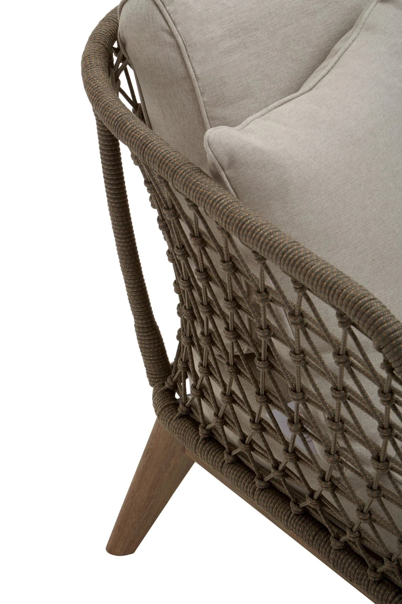 Opus Grey Woven Rope Three Seater Sofa with Cushions - Seating, photo 7 of 8