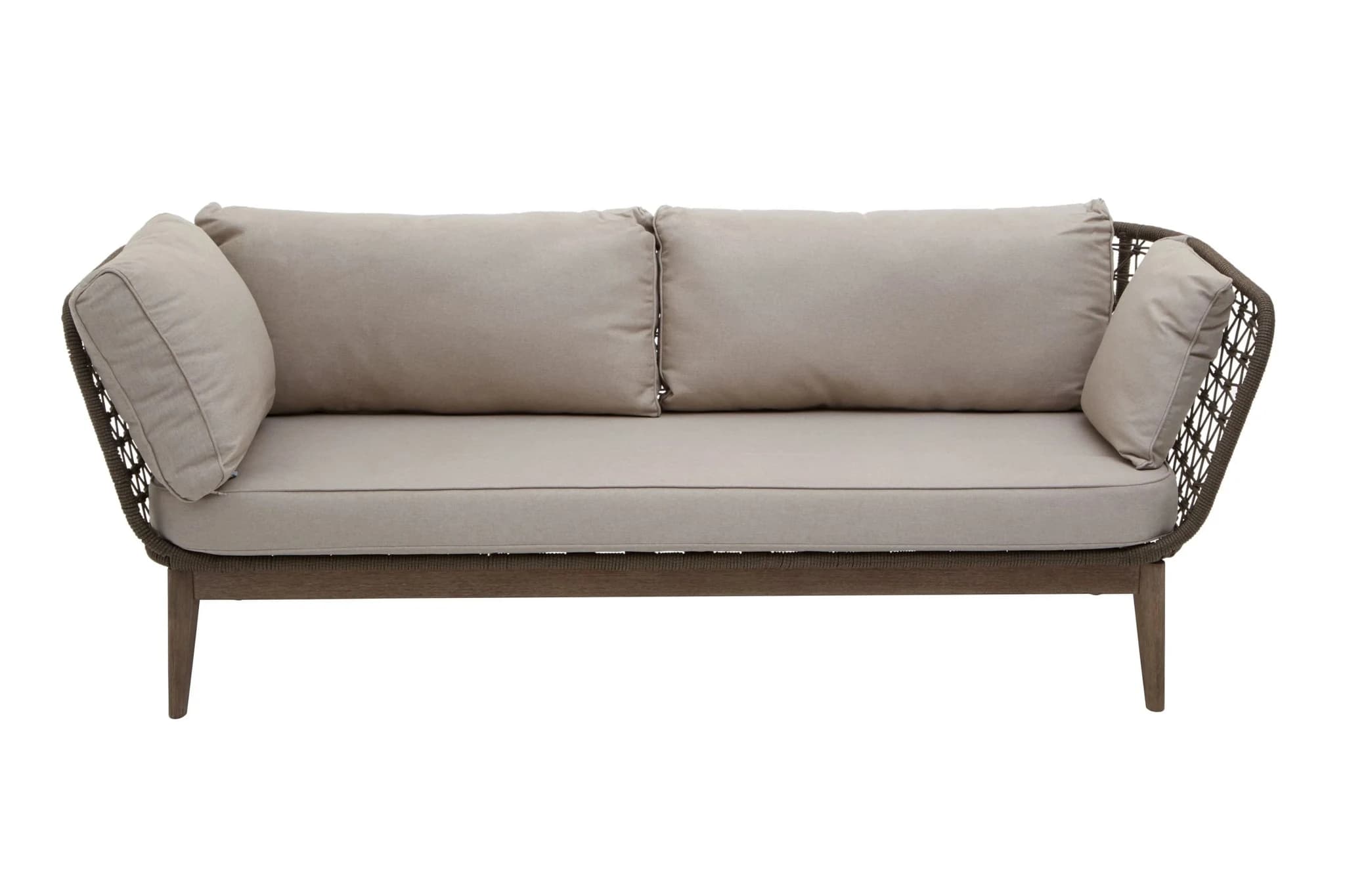 Opus Linen Fabric and Woven Rope 3 Seat Sofa - Seating, photo 5 of 8