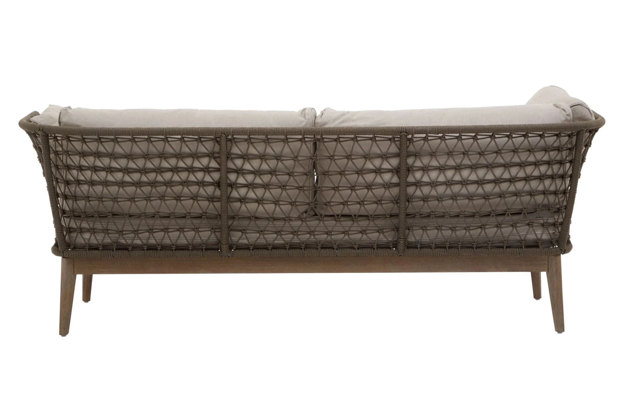 Opus Linen Fabric and Woven Rope 3 Seat Sofa - Seating, photo 2 of 8