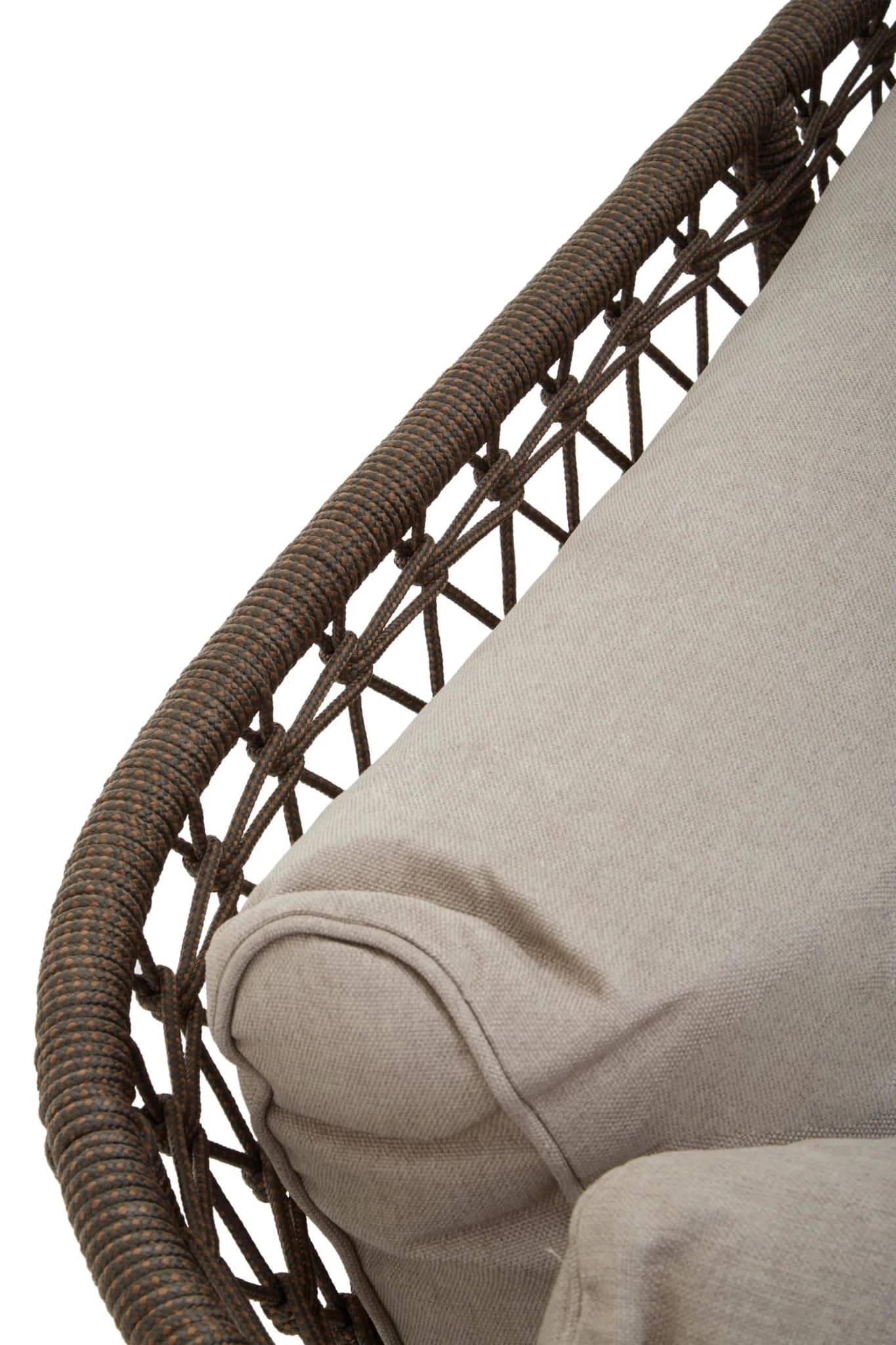 Opus Linen Fabric and Woven Rope 3 Seat Sofa - Seating, photo 8 of 8