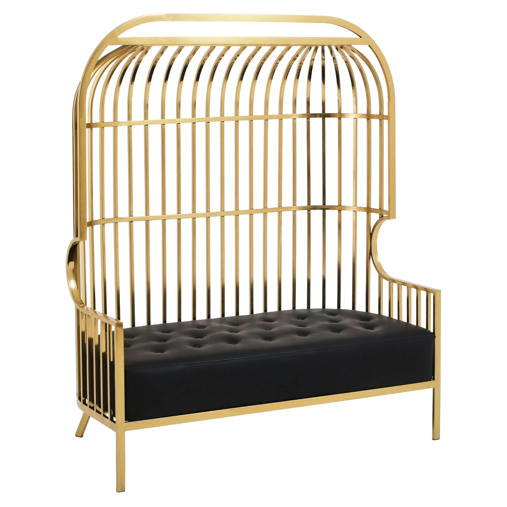 Eliza Gold Dome Cage Two Seat Sofa - Seating, photo 7 of 8