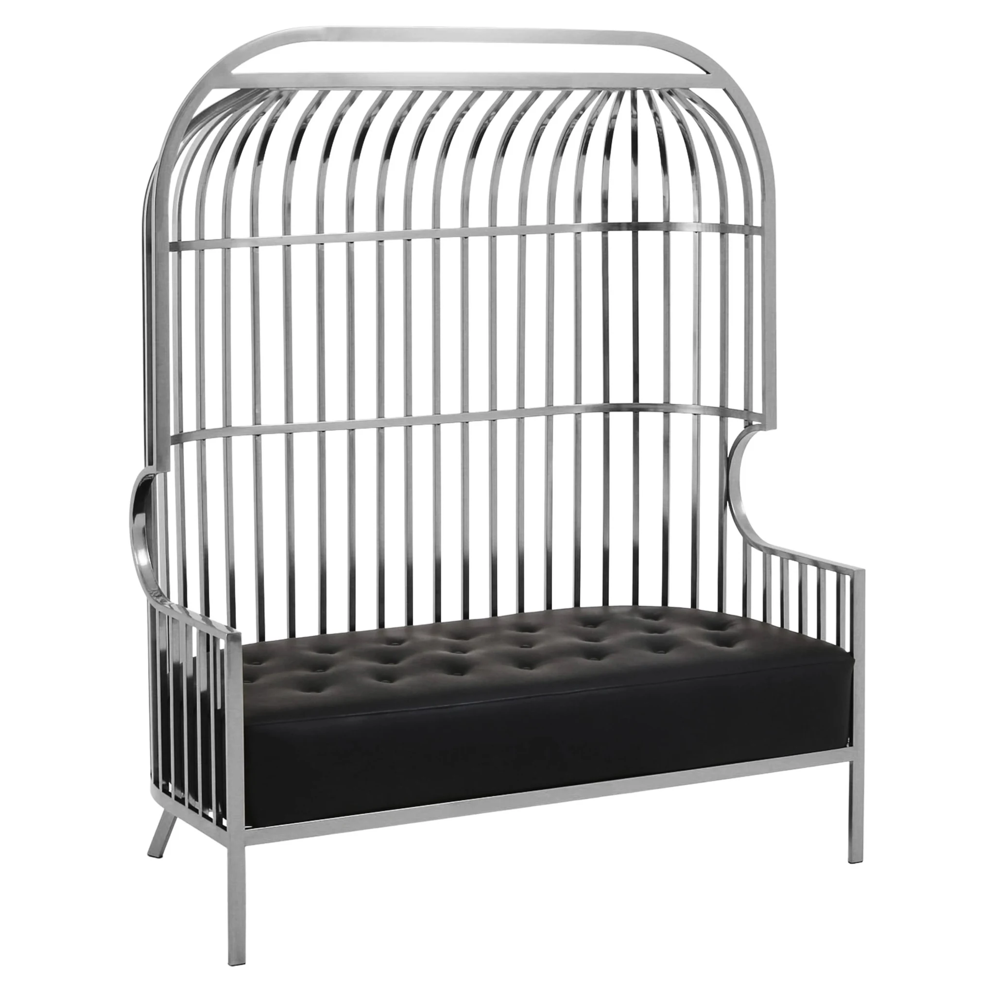 Eliza Silver Dome Cage Two Seat Sofa - Seating, photo 4 of 8