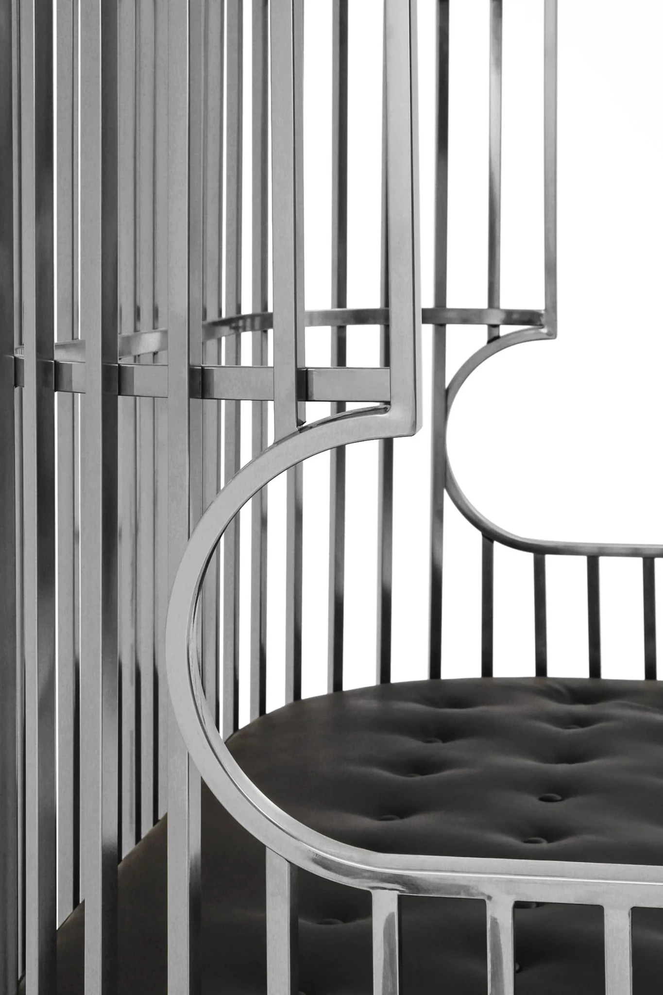 Eliza Silver Dome Cage Two Seat Sofa - Seating, photo 7 of 8