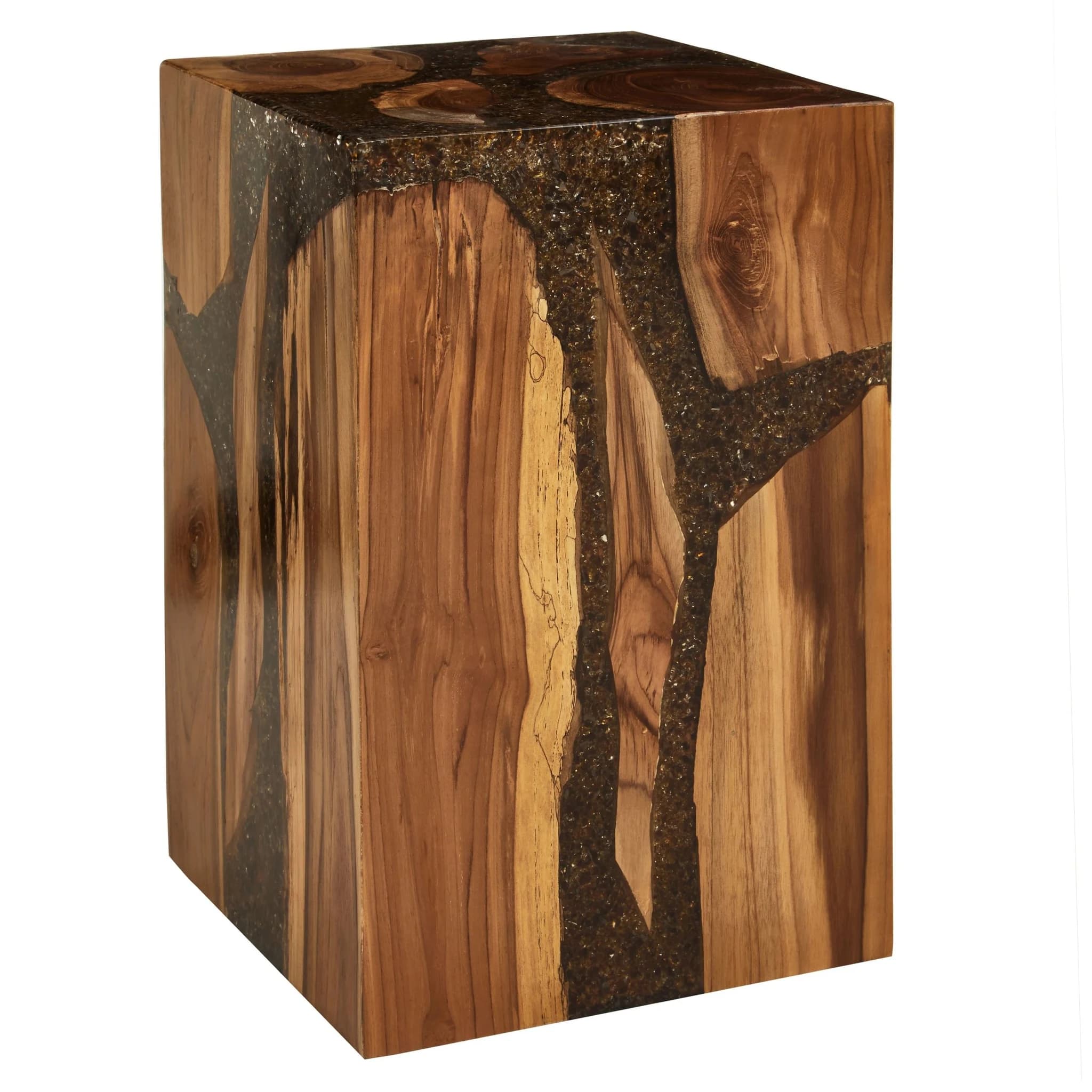 Sakra Resin and Teak Wood Side Table and Stool - Seating, photo 4 of 7