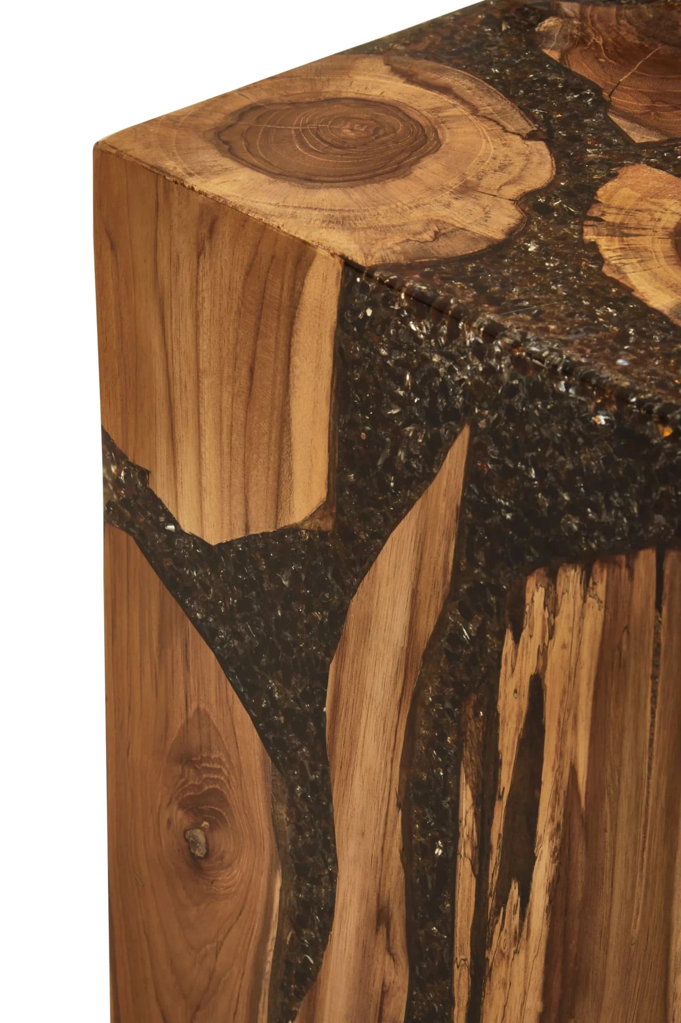 Sakra Resin and Teak Wood Side Table and Stool - Seating, photo 5 of 7