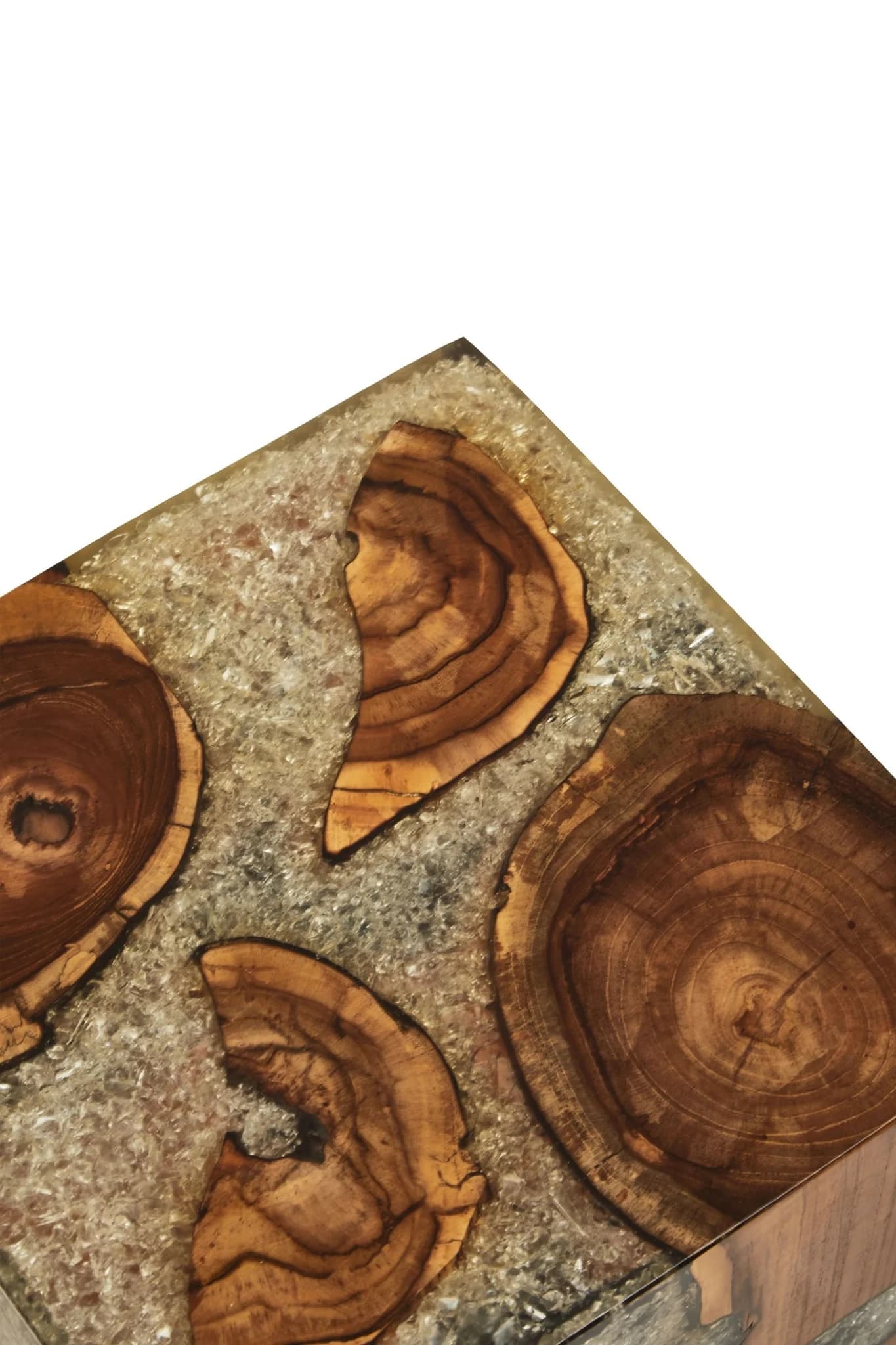 Sakra Teak Wood and Resin Side Table and Stool - Seating, photo 5 of 7