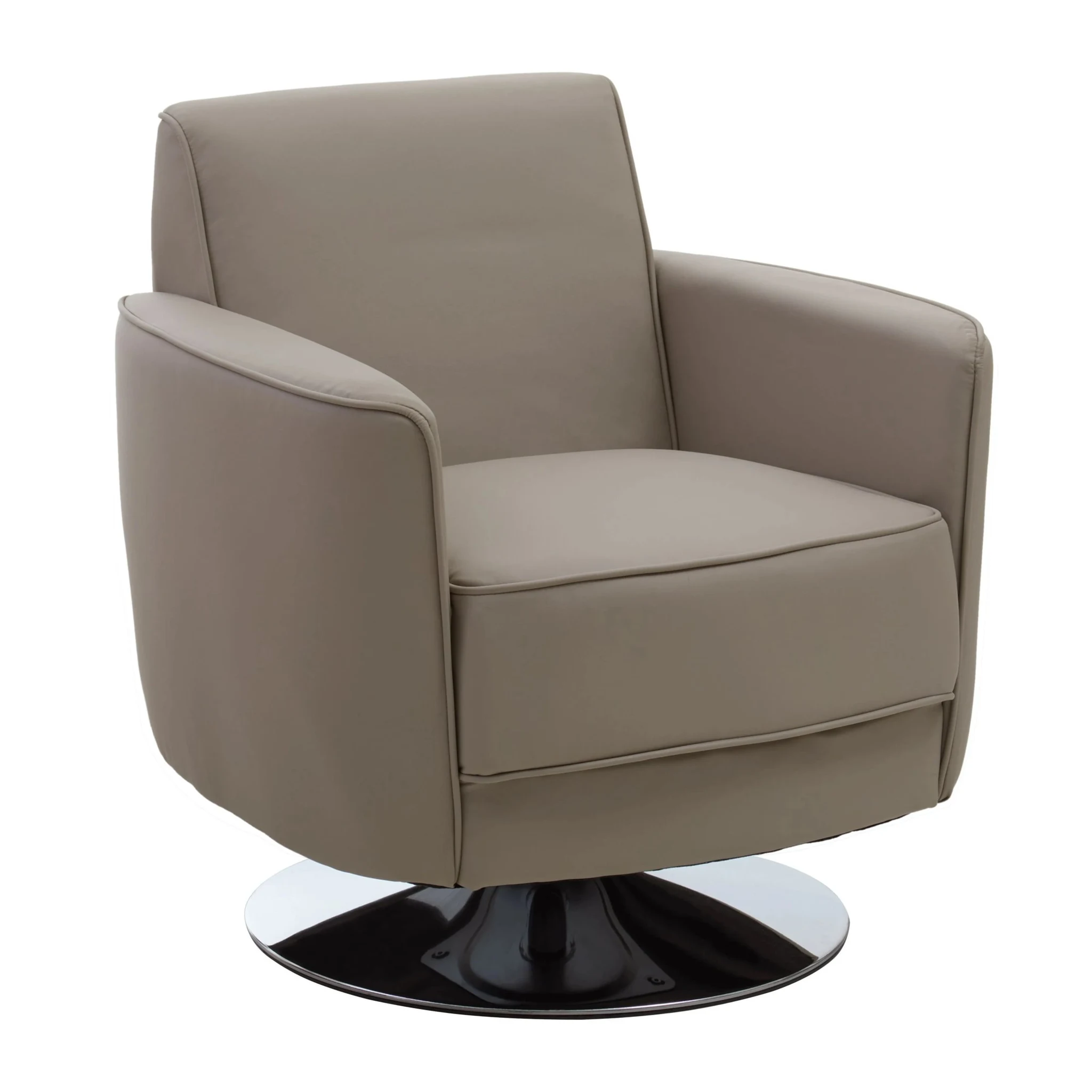 Wester Mink Leather Effect Swivel Chair - Seating, photo 4 of 8