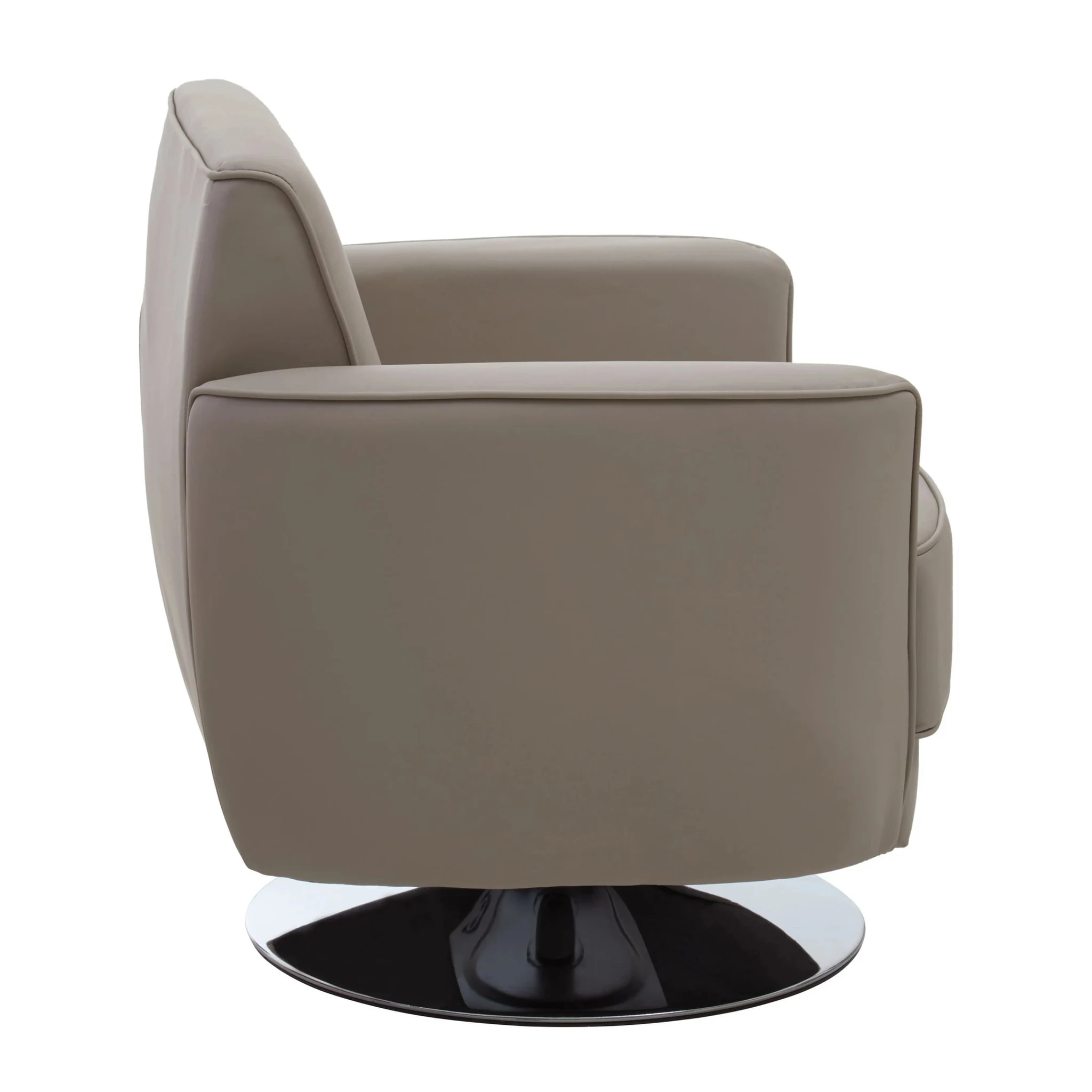 Wester Mink Leather Effect Swivel Chair - Seating, photo 3 of 8
