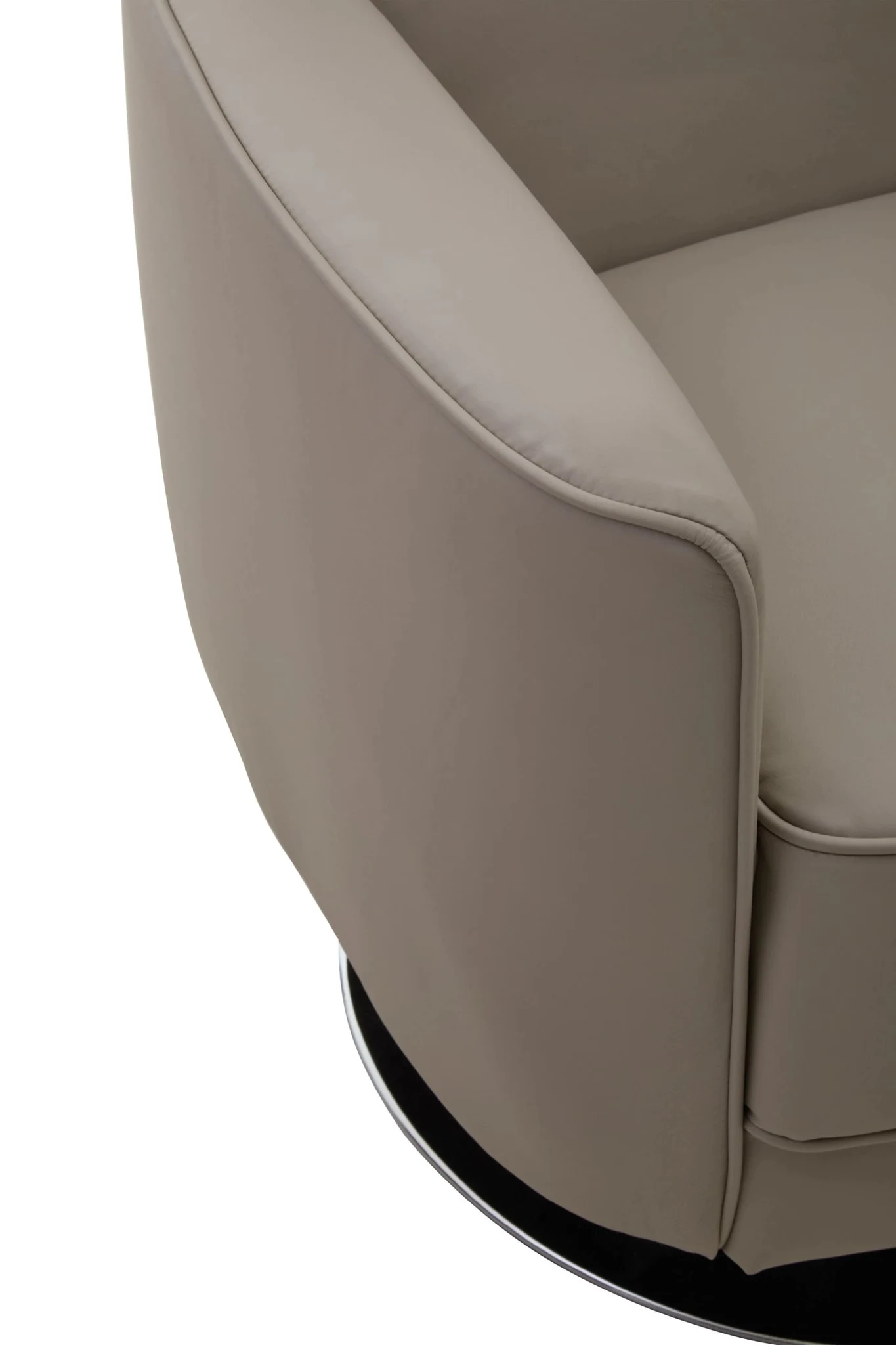 Wester Mink Leather Effect Swivel Chair - Seating, photo 7 of 8