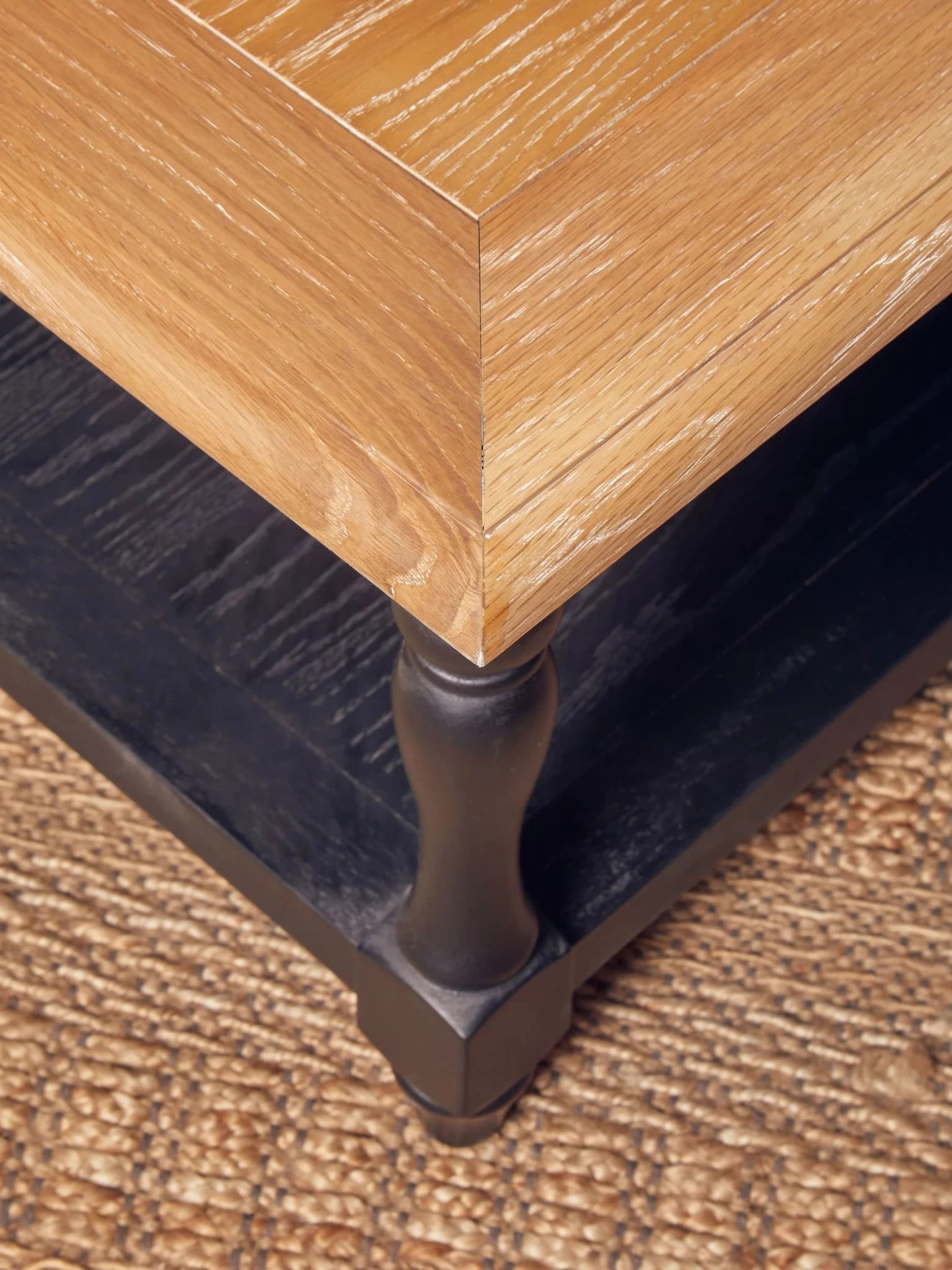 Kensington Townhouse Grey Wash and Antique Black Rectangular Coffee Table - Tables, photo 4 of 8