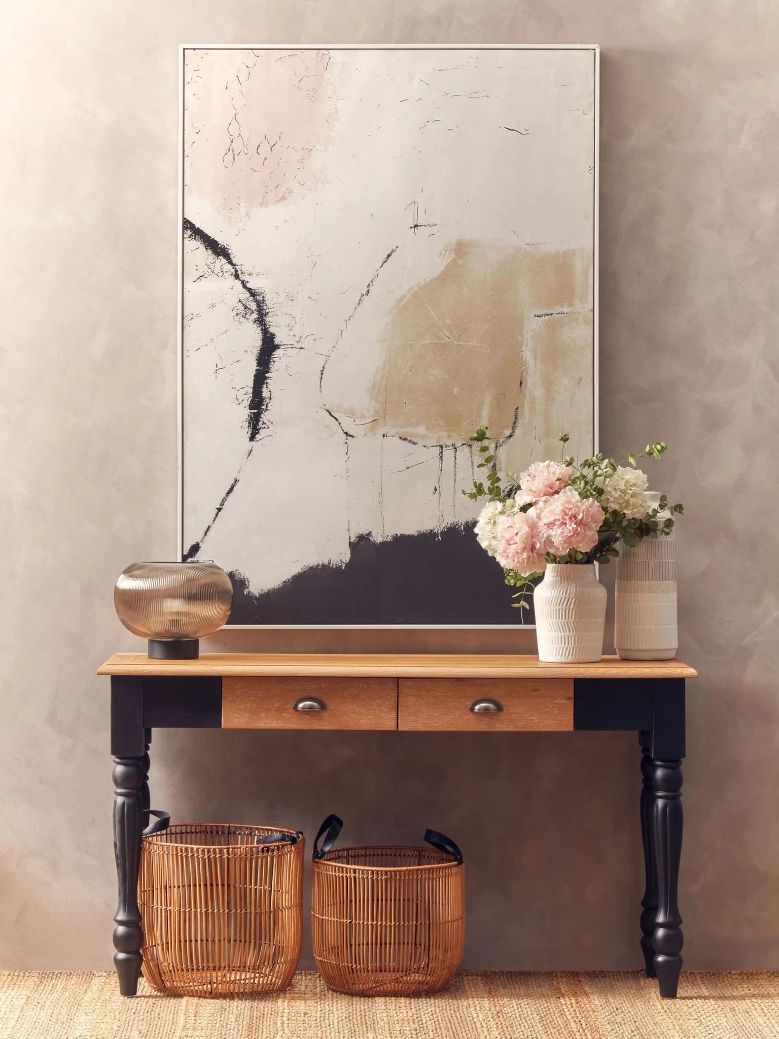 Kensington Townhouse Grey Wash and Antique Black Console Table - Tables, photo 8 of 8