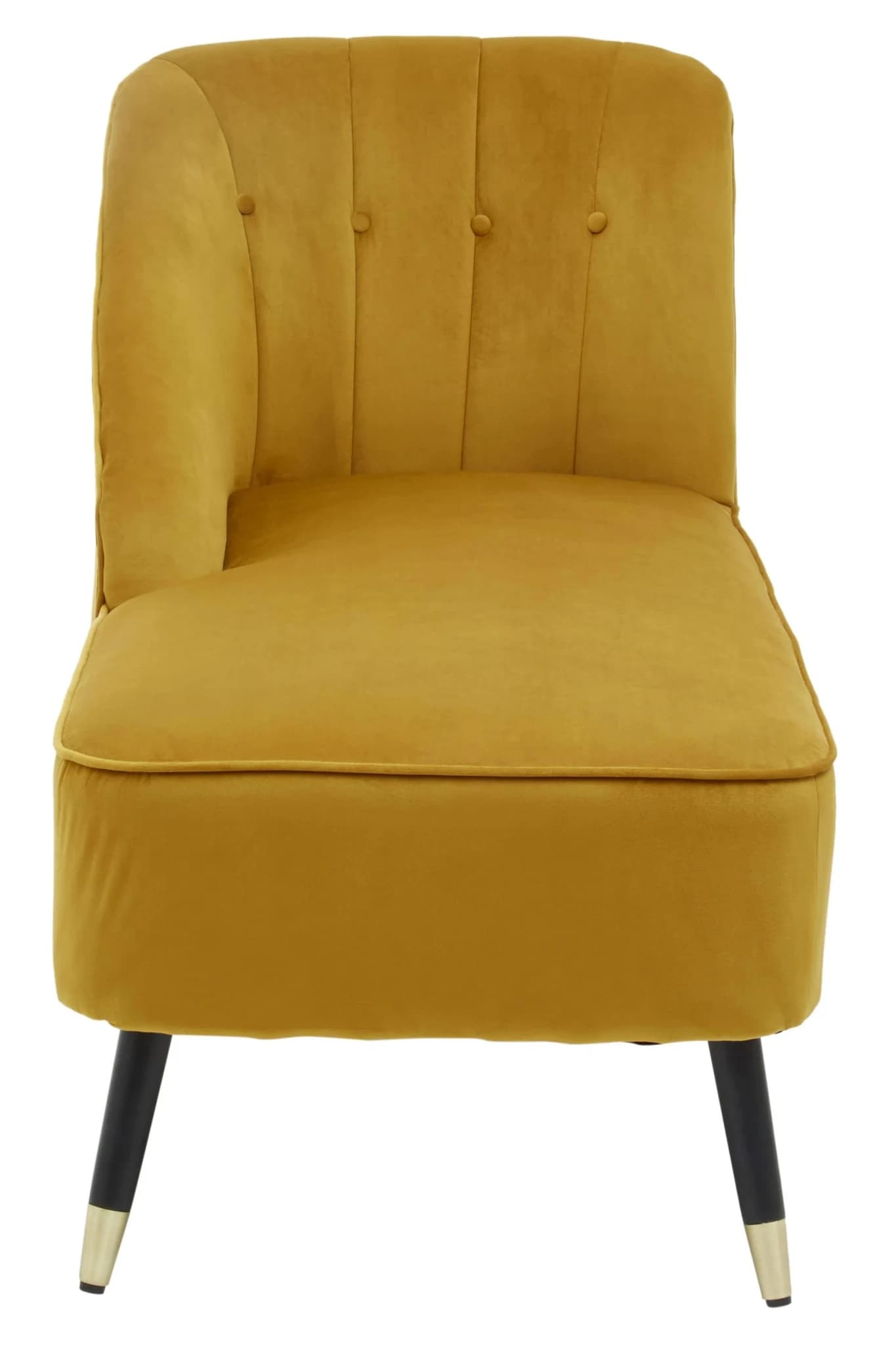 Yvette Mustard Velvet Right Hand Chaise Longue - Seating, photo 3 of 8