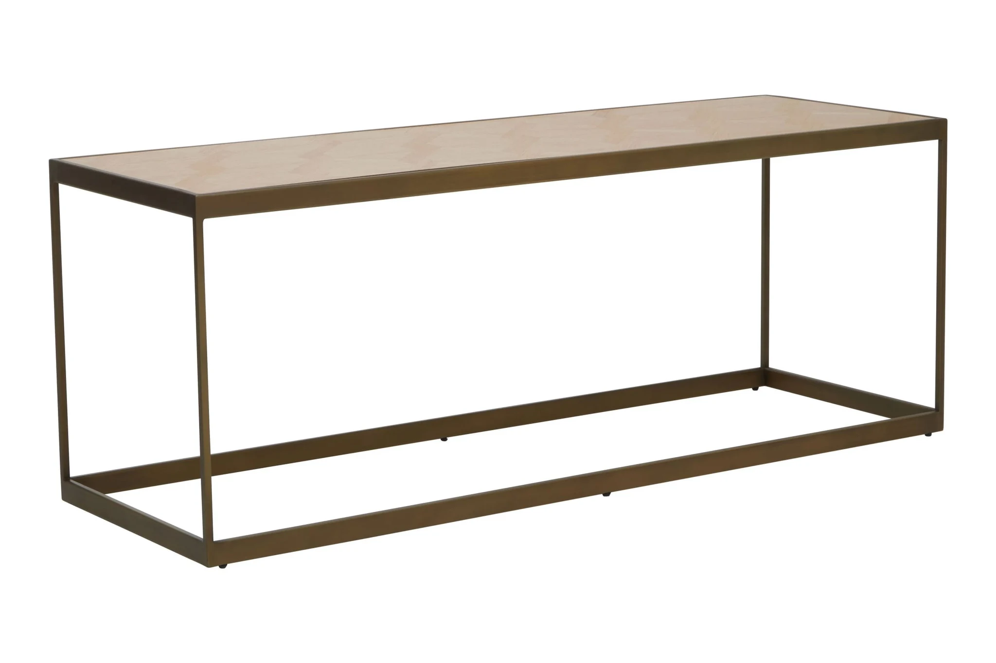 Grenoble Oak Veneer and Brushed Brass Coffee Table - Tables, photo 3 of 7