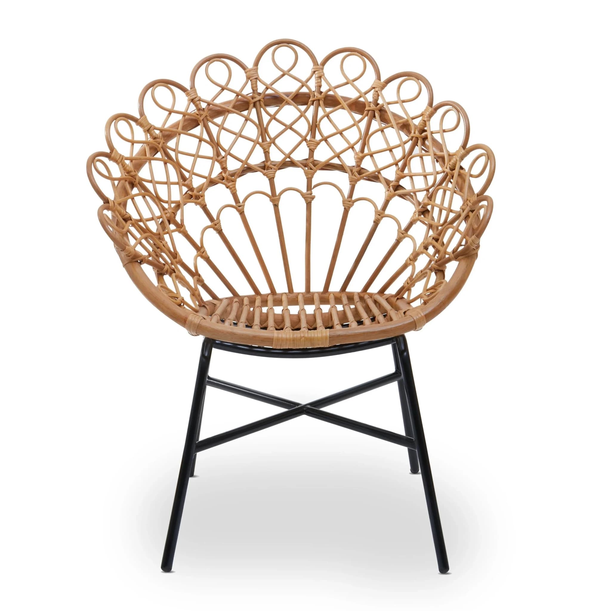 Java Natural Rattan Peacock Accent Chair - Seating, photo 5 of 8