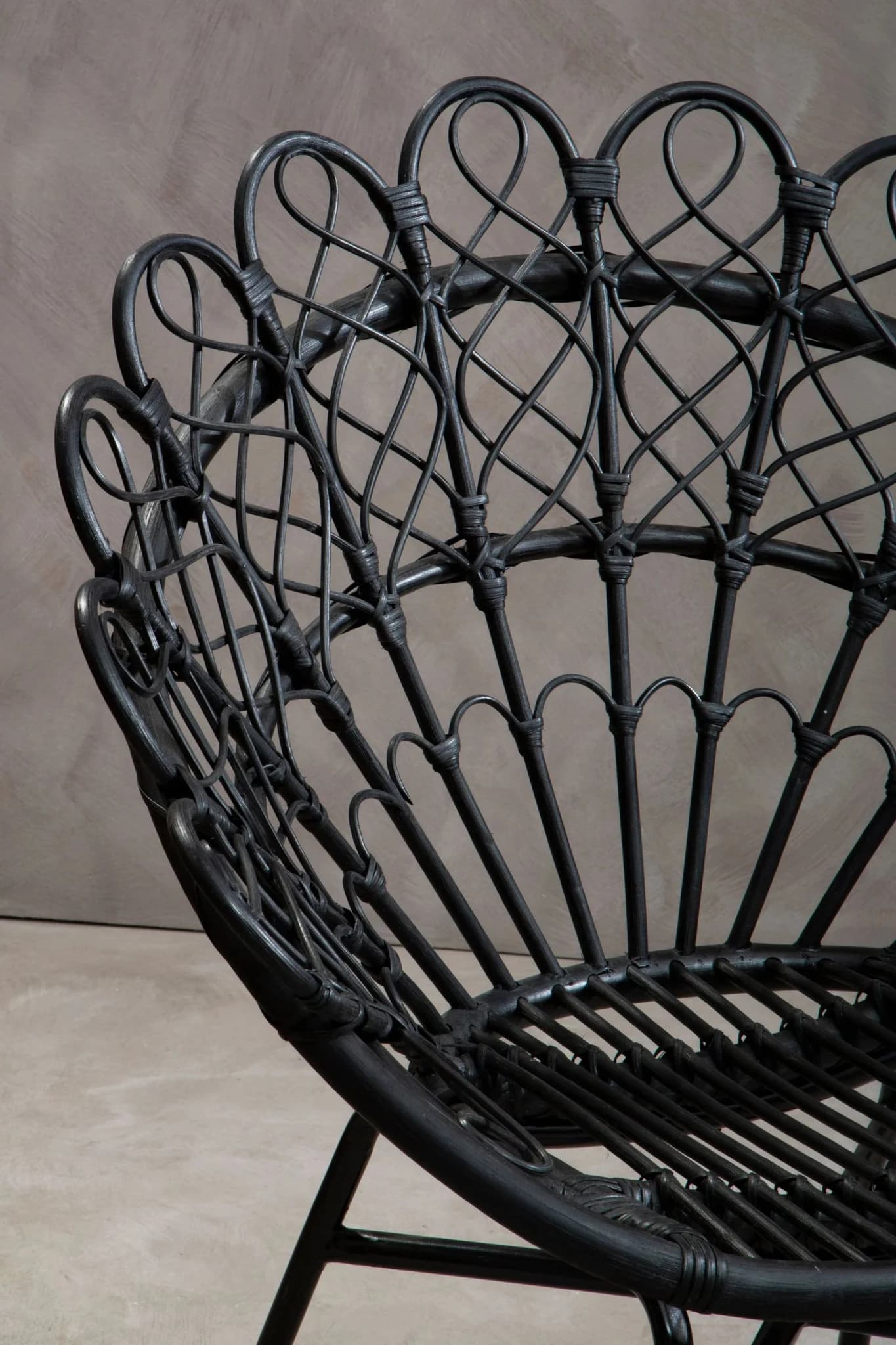Java Black Rattan Peacock Accent Chair - Seating, photo 3 of 8