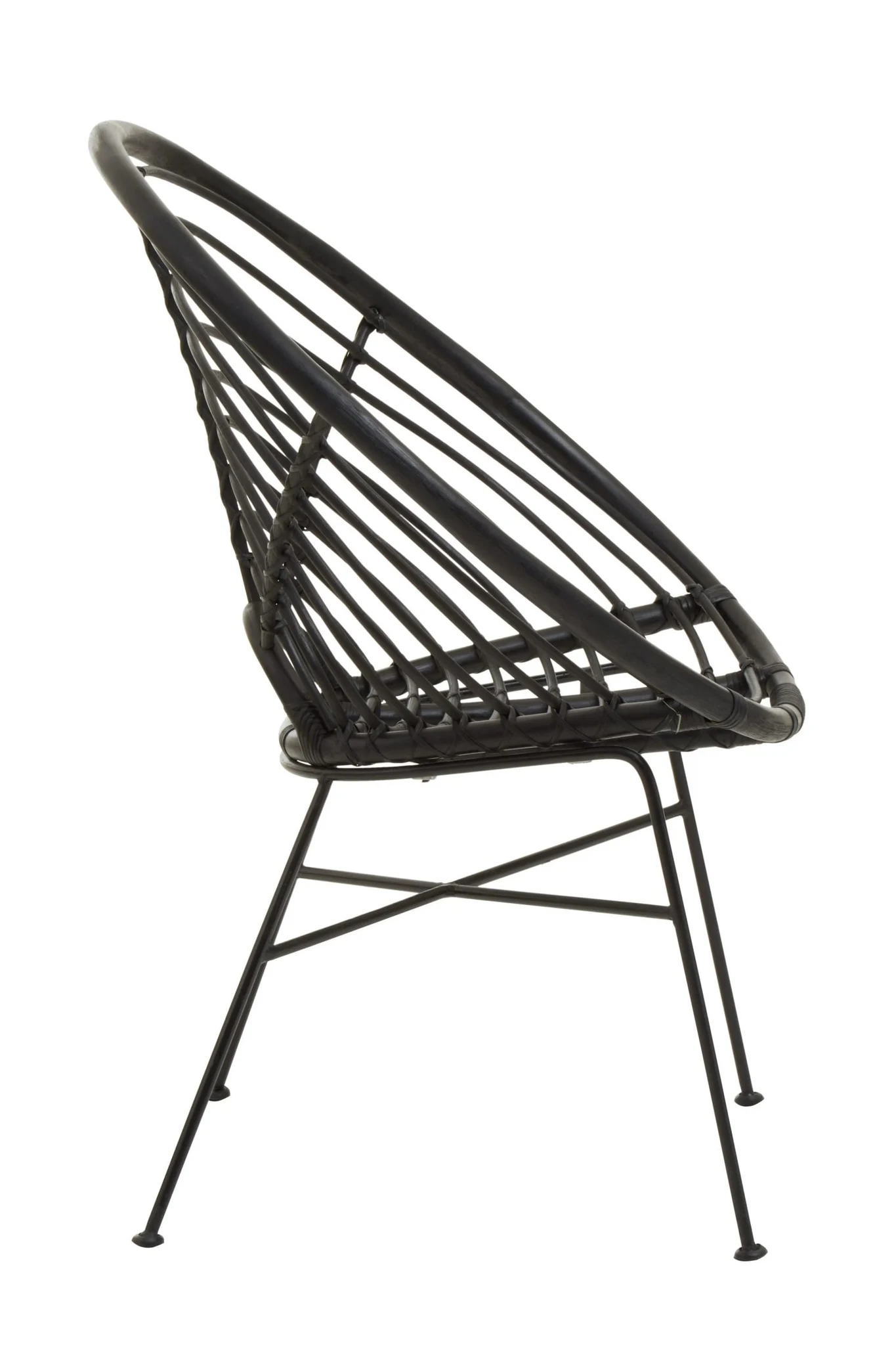 Java Black Rattan Round Chair - Seating, photo 8 of 8