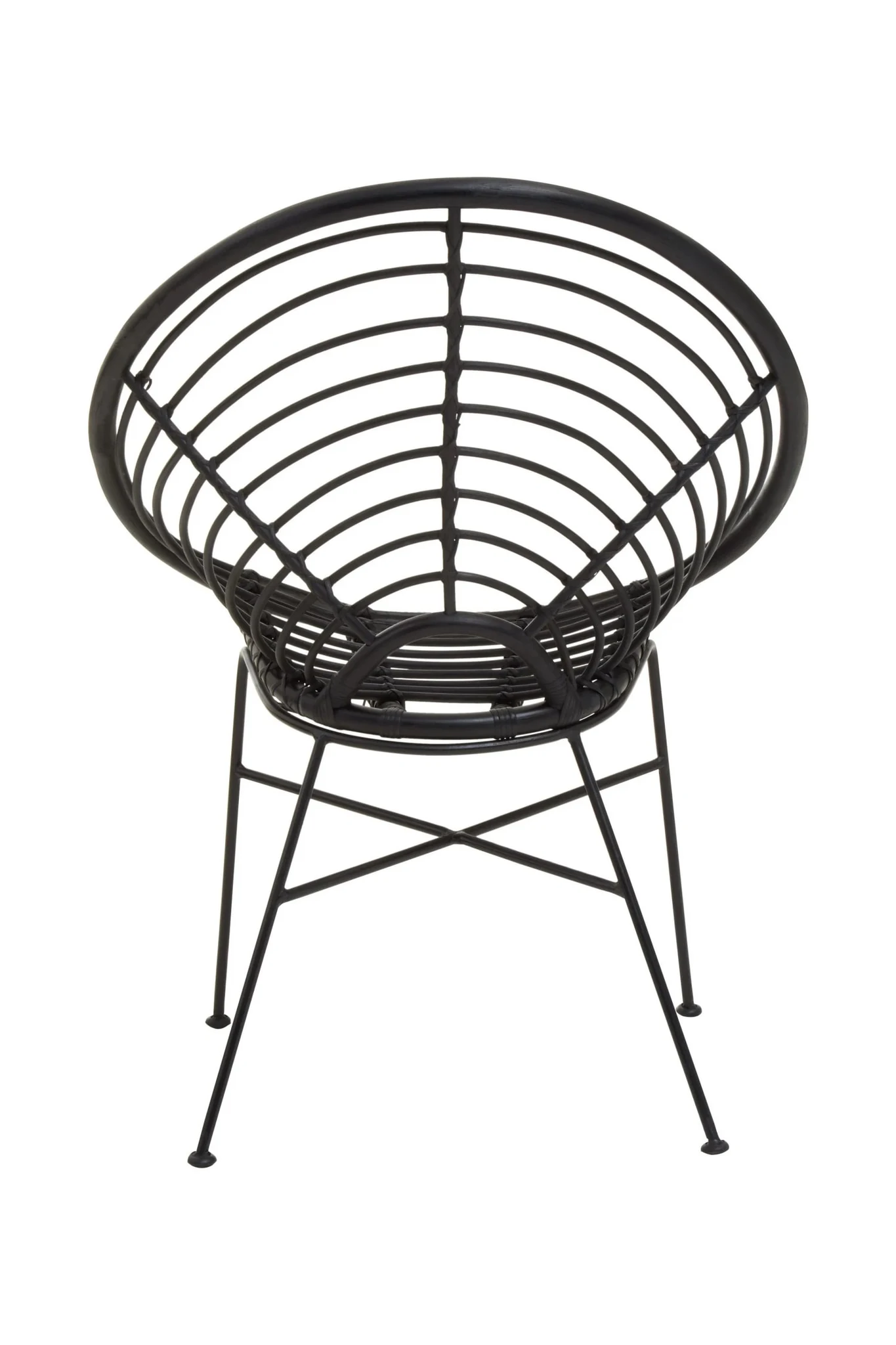 Java Black Rattan Round Chair - Seating, photo 7 of 8