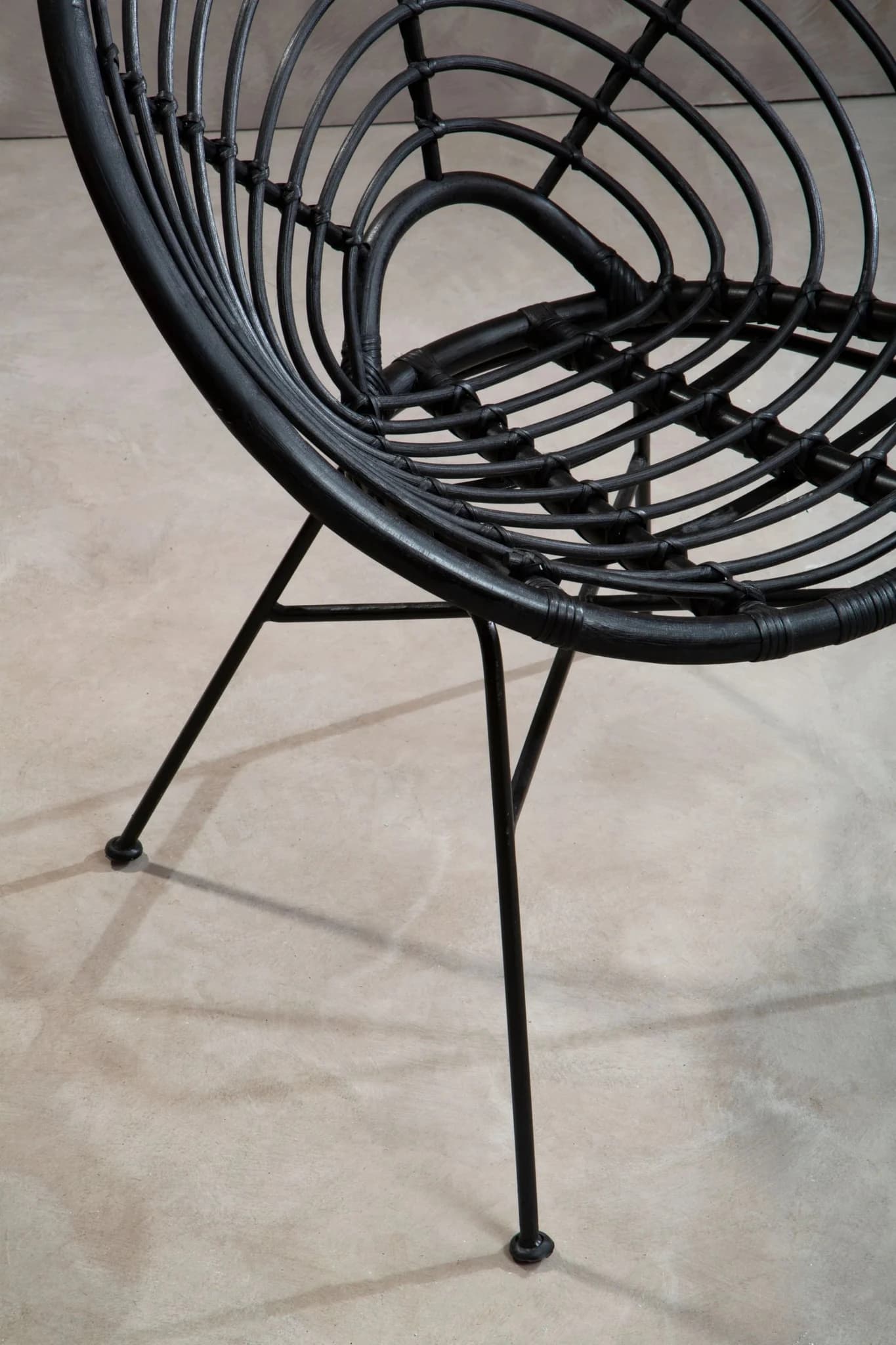 Java Black Rattan Round Chair - Seating, photo 4 of 8