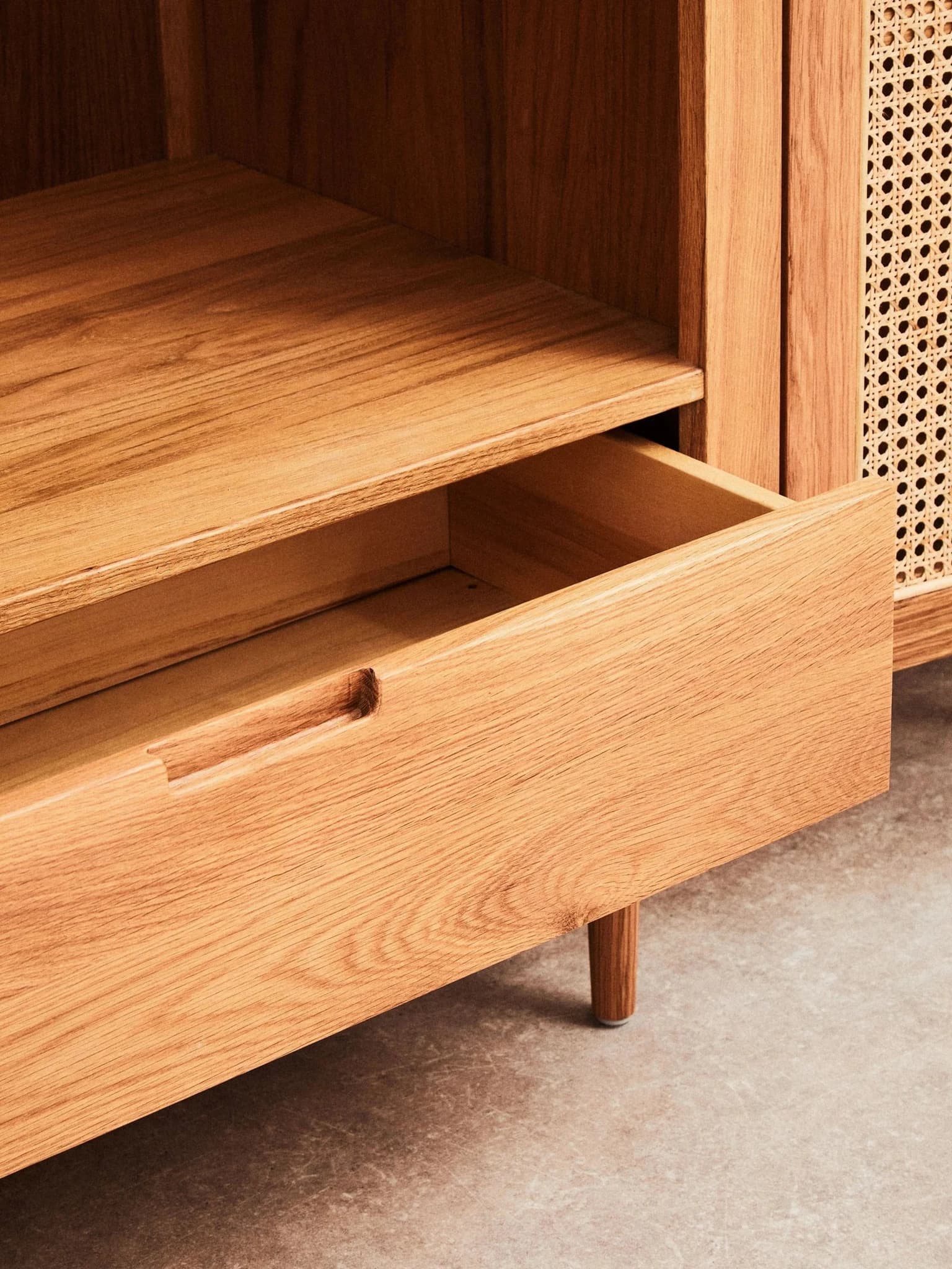 Lyon Rattan and Oak Wood 2 Door Wardrobe - Furniture, photo 2 of 8