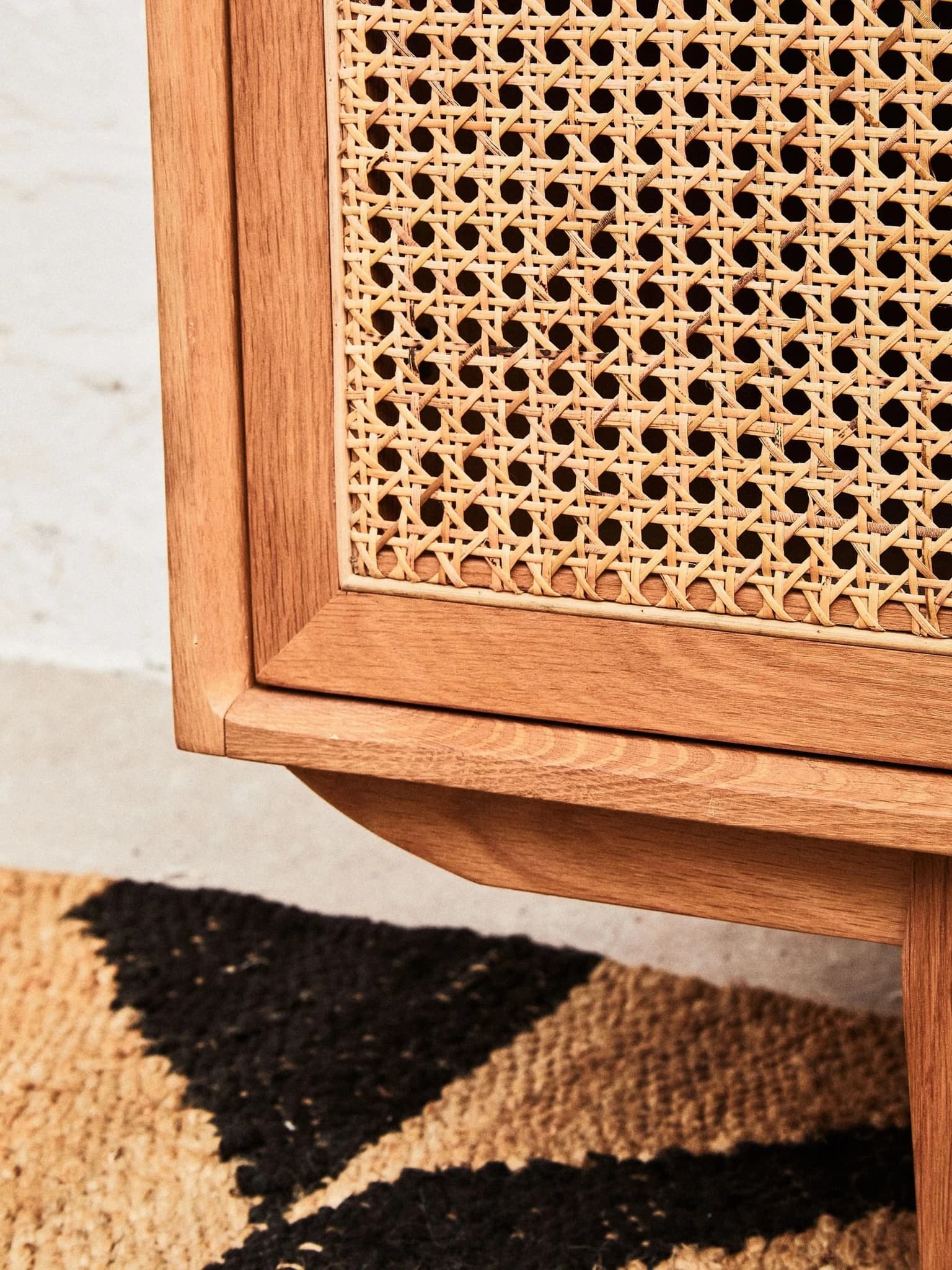 Lyon Rattan and Oak Wood 4 Door Sideboard - Bookcases & shelving, photo 4 of 8