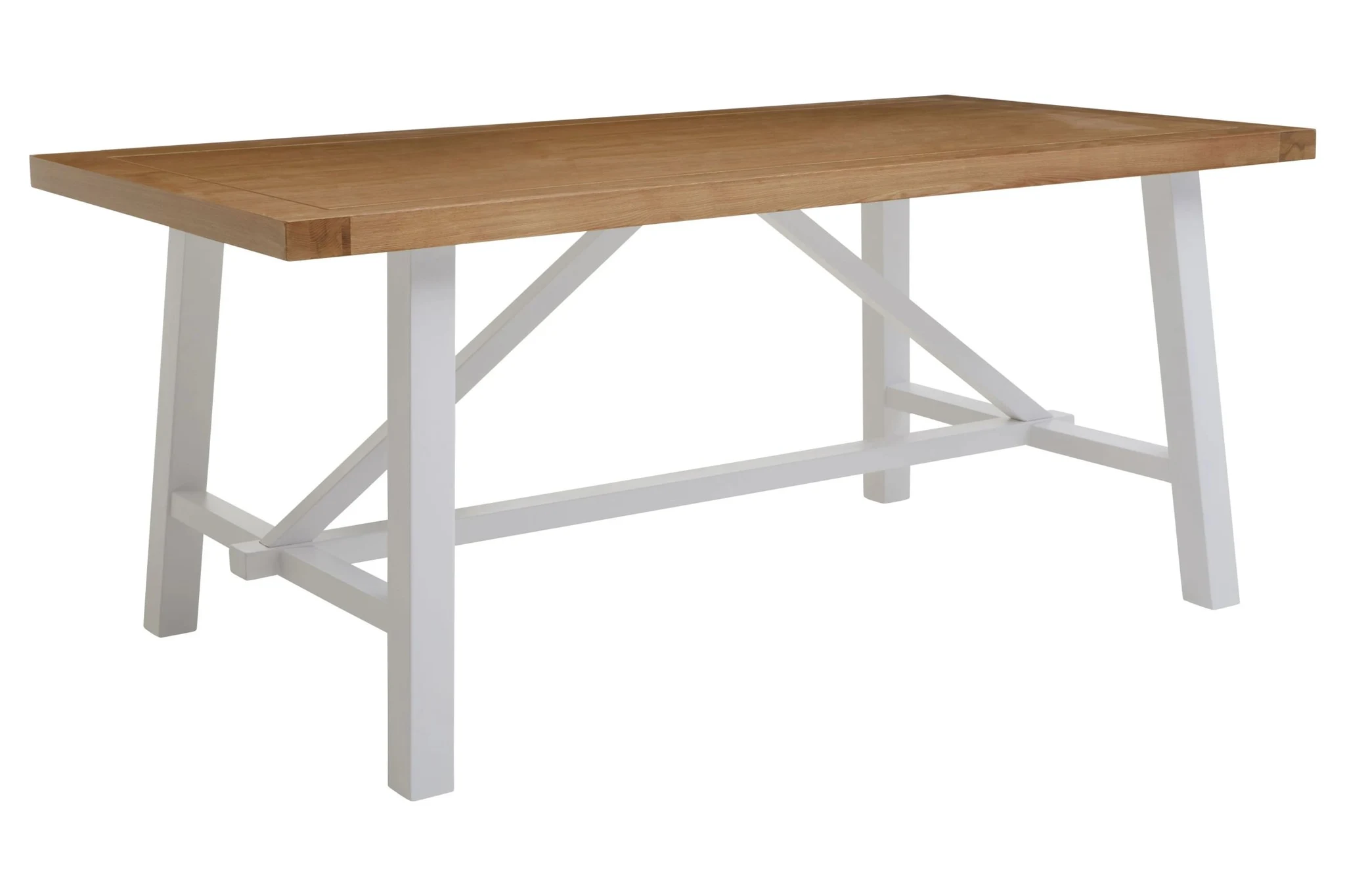 Parkside Natural Oak Wood Top Rectangular Dining Table - Tables, photo 7 of 8