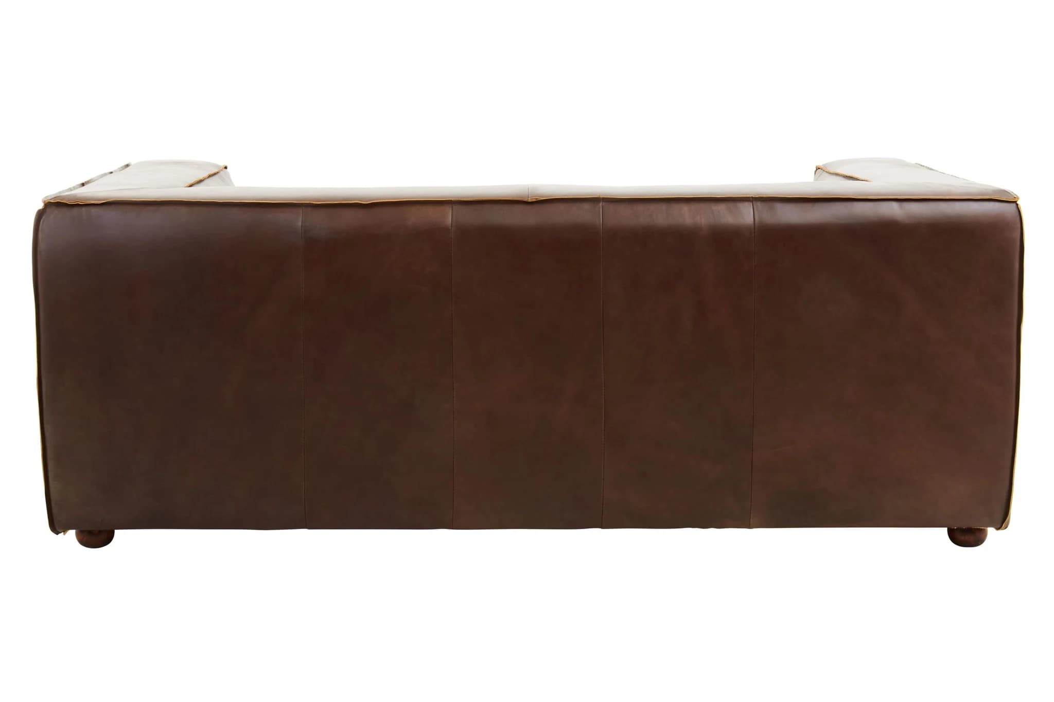 King Antique Brown Two Seater Leather Sofa - Seating, photo 2 of 8