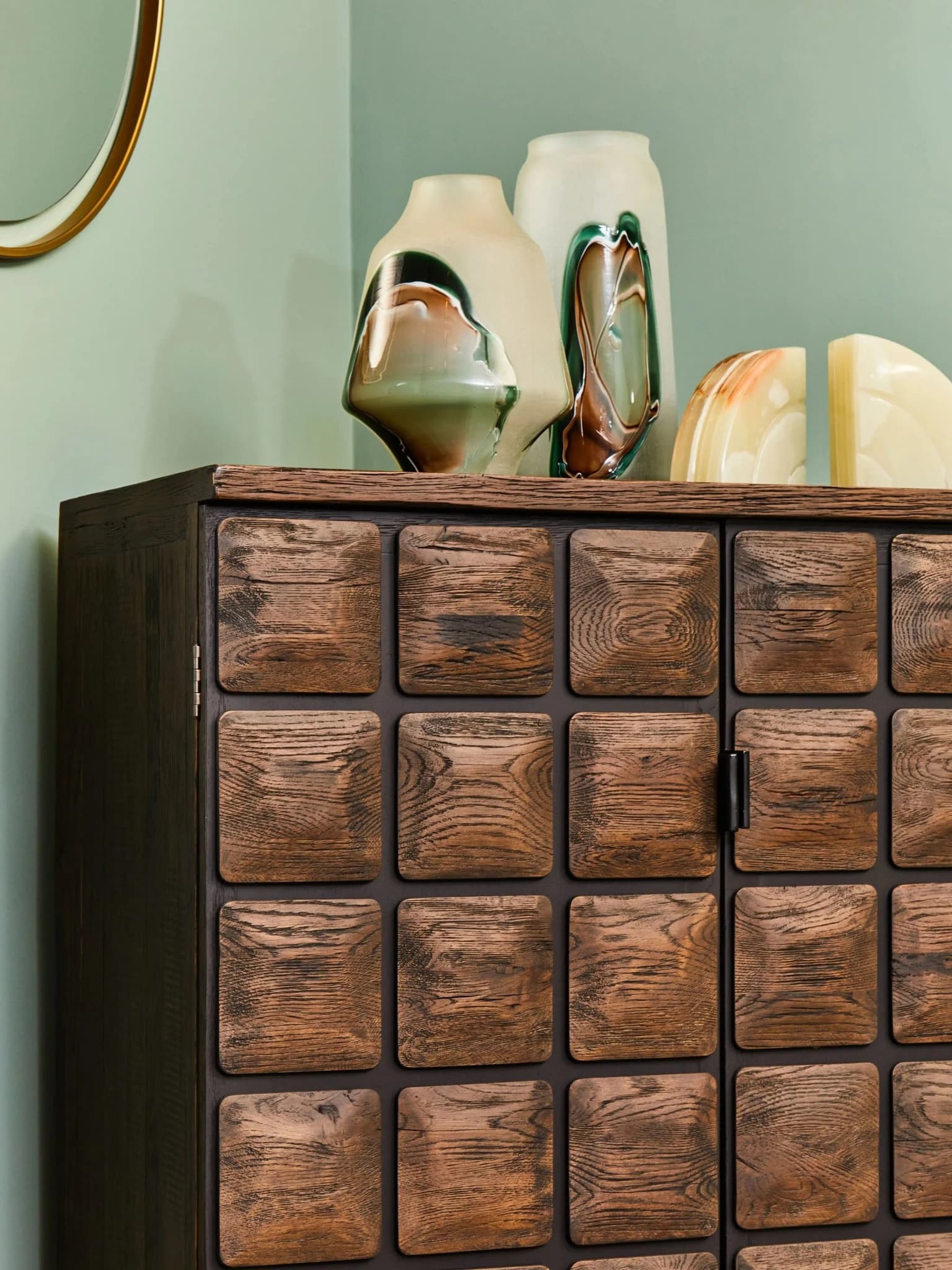 Lucca Recycled Dark Oak Wood Cabinet - Bookcases & shelving, photo 5 of 8