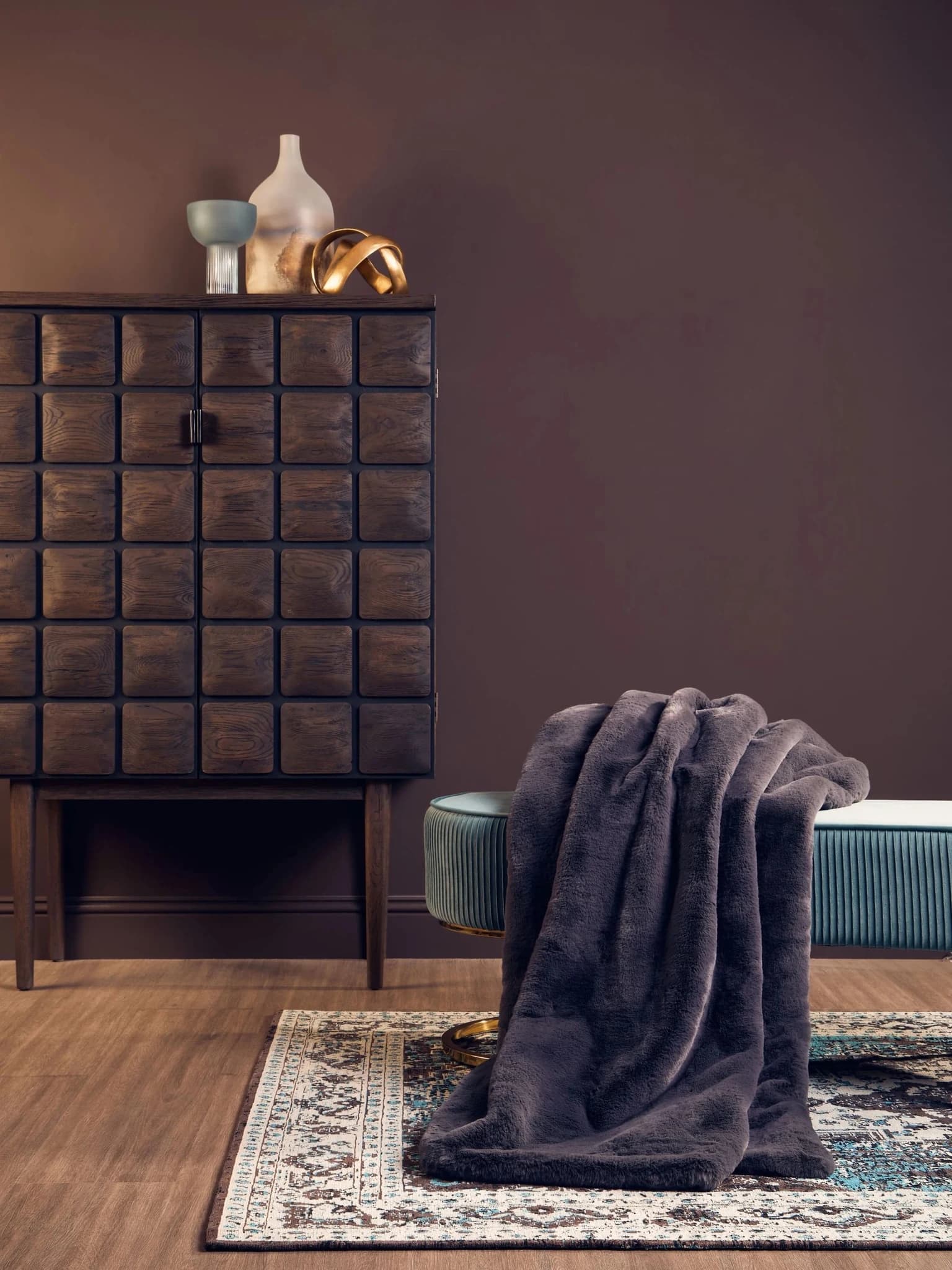 Lucca Recycled Dark Oak Wood Cabinet - Bookcases & shelving, photo 2 of 8