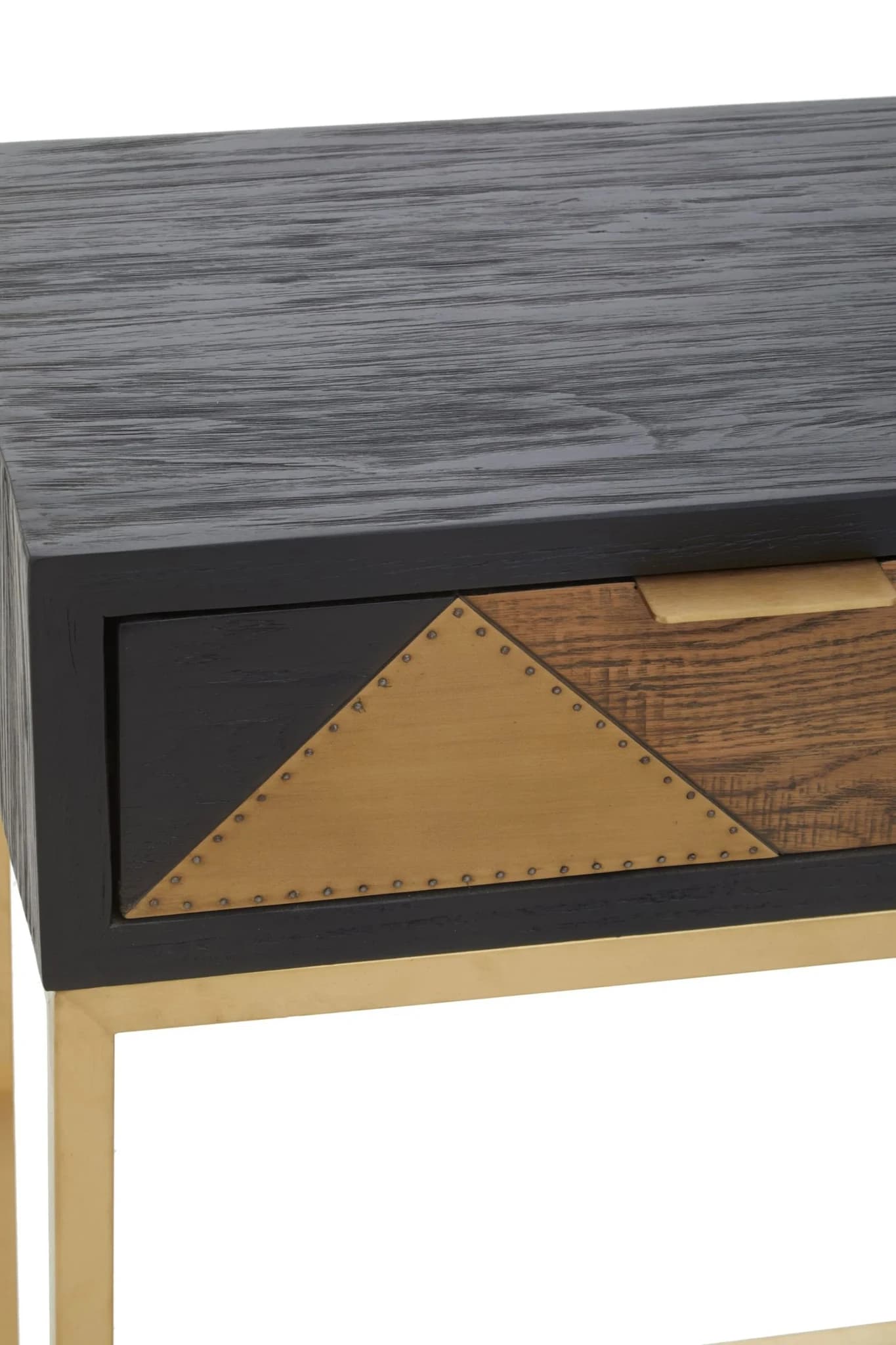 Siena Black and Natural Oak Wood Console Table with Drawers - Tables, photo 6 of 8